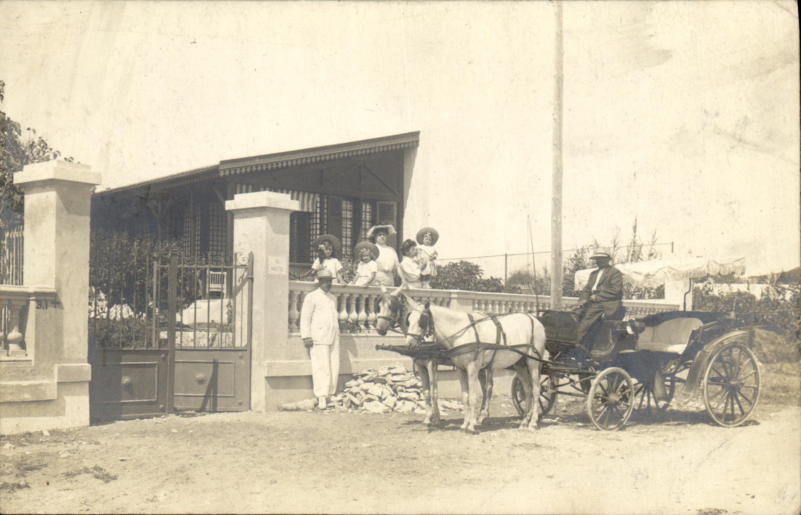 CARTE PHOTO Caleche FEmmes 