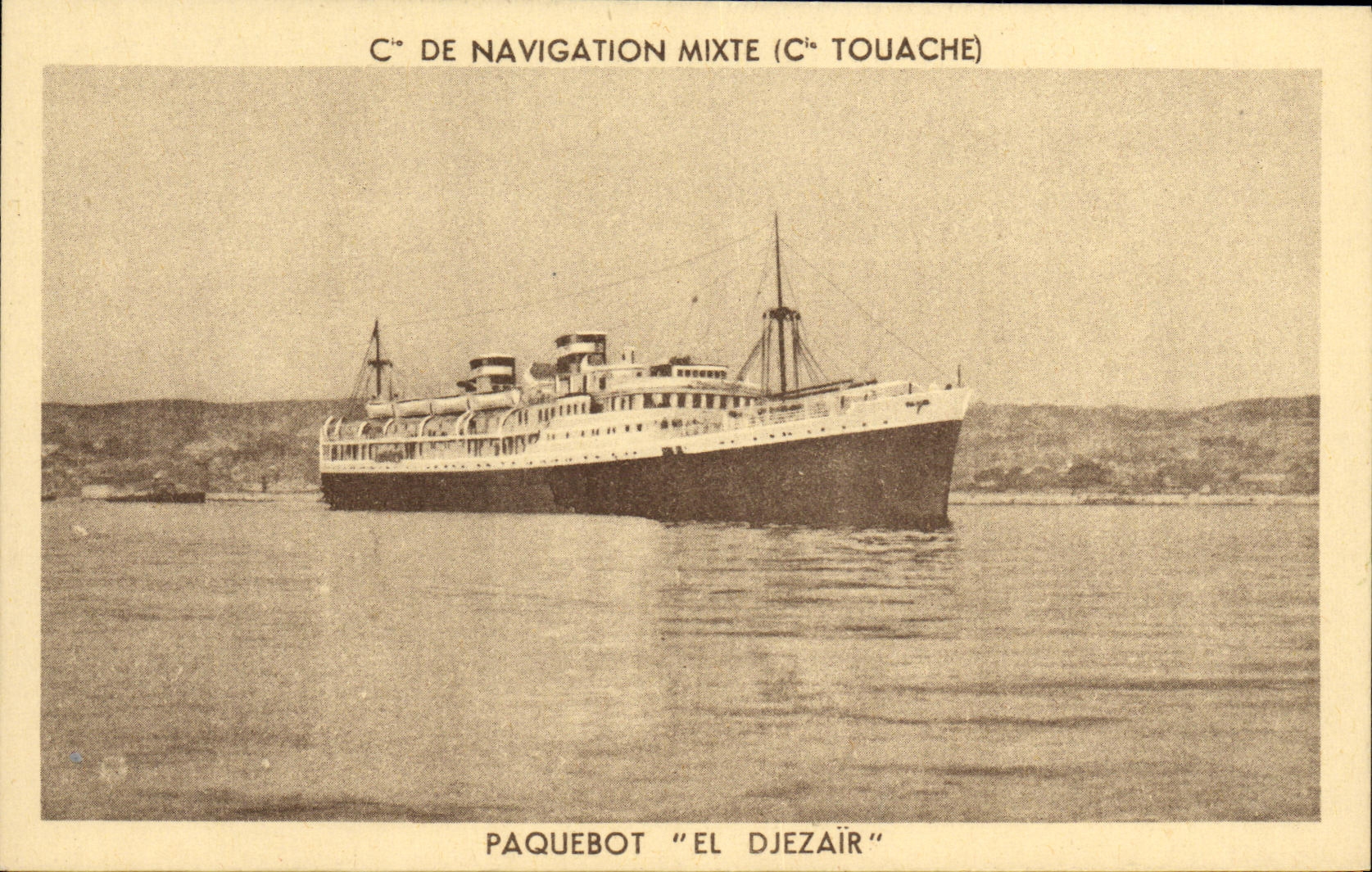 VINTAGE POSTCARD mixed Co of Navigation Steamer El Djezair