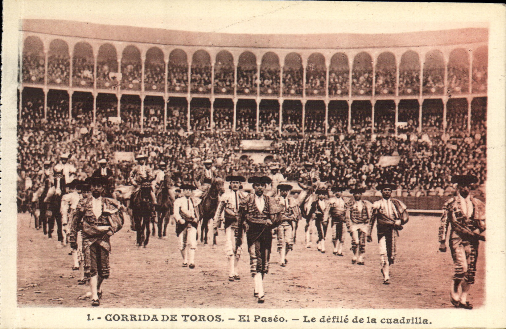 Corrida Toro Bull de Espana del deporte de la POSTAL de la VENDIMIA la procesion de Cuardilla