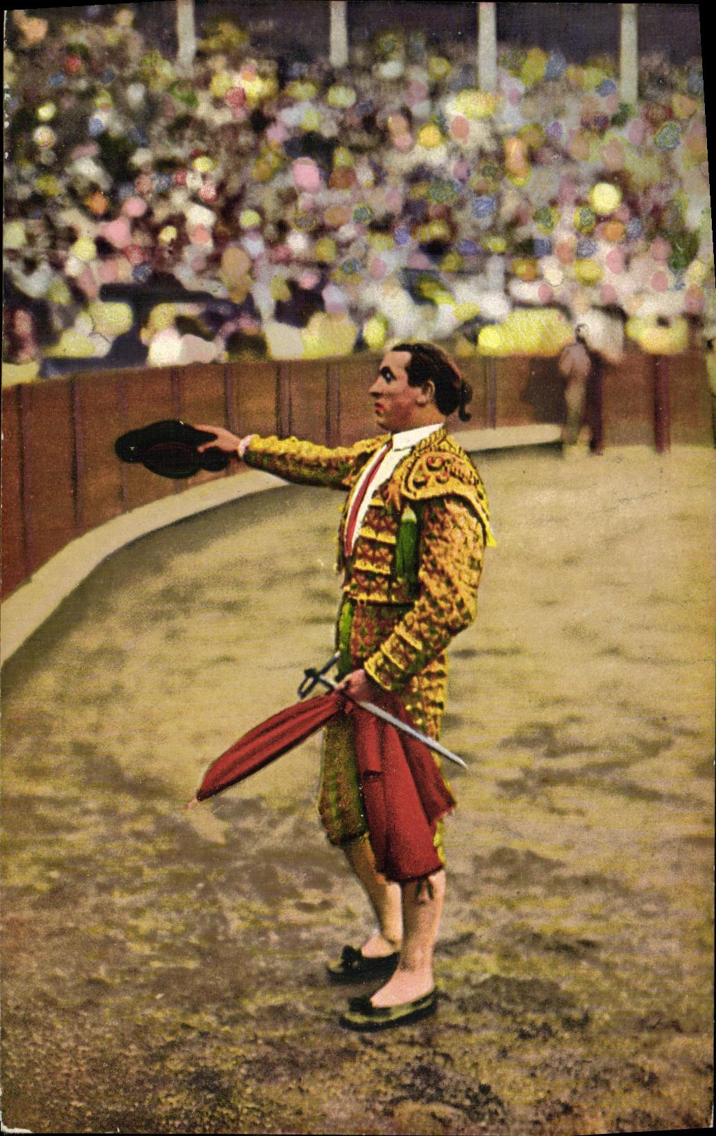 Brindado de Toro Bull Matador de la corrida de Espana del deporte de la POSTAL de la VENDIMIA