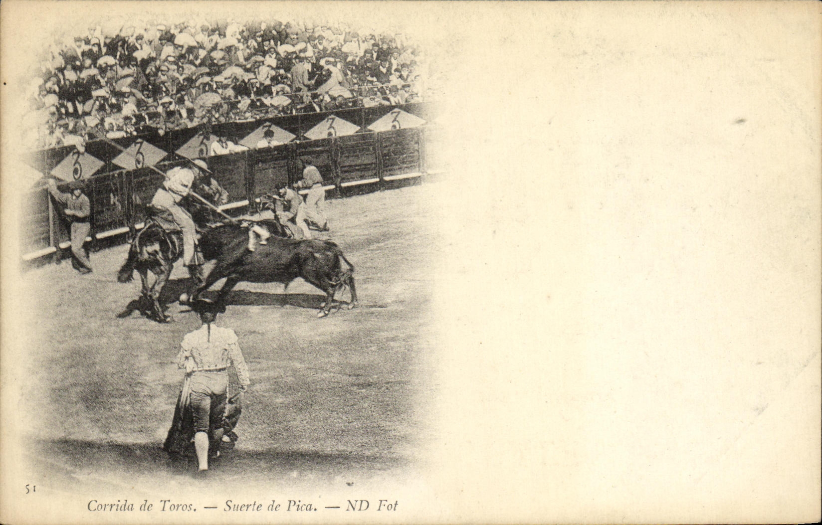 CPA Sport Espagne Corrida Toro Taureau Suerte de Pica