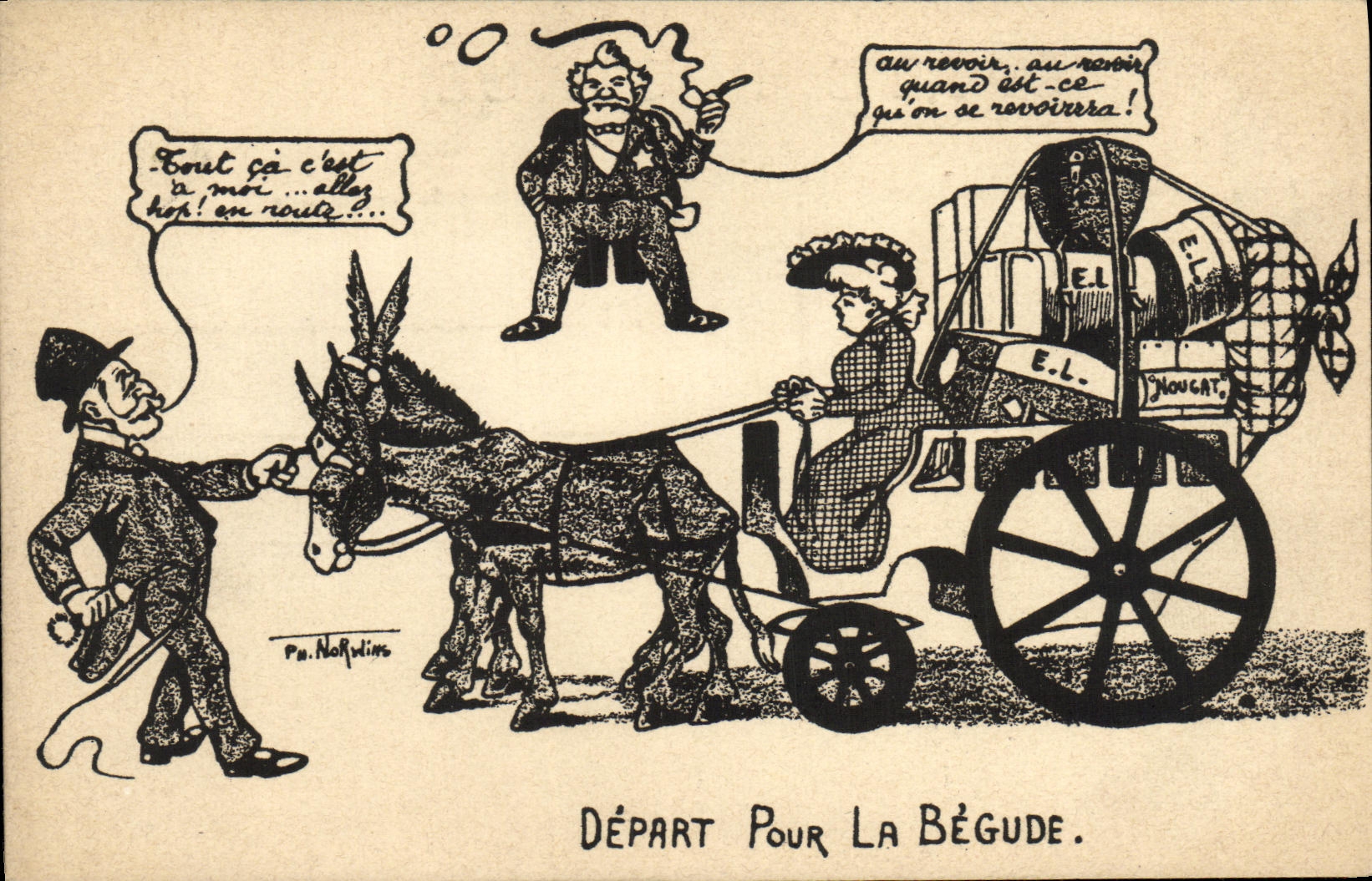 Salida de la POSTAL de la VENDIMIA para el carro de Begude Norwins