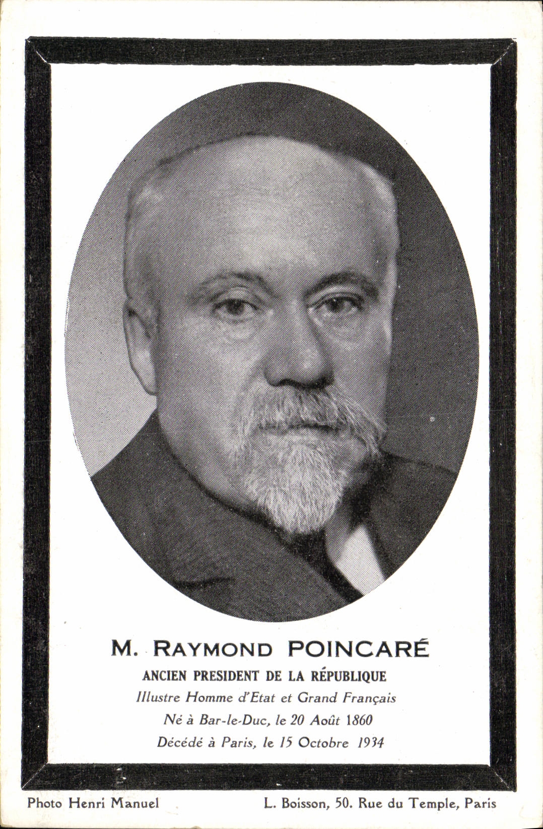 CPA Poincare Ancien President de la Republique Ne a Bar le Duc Decede a Paris 1934