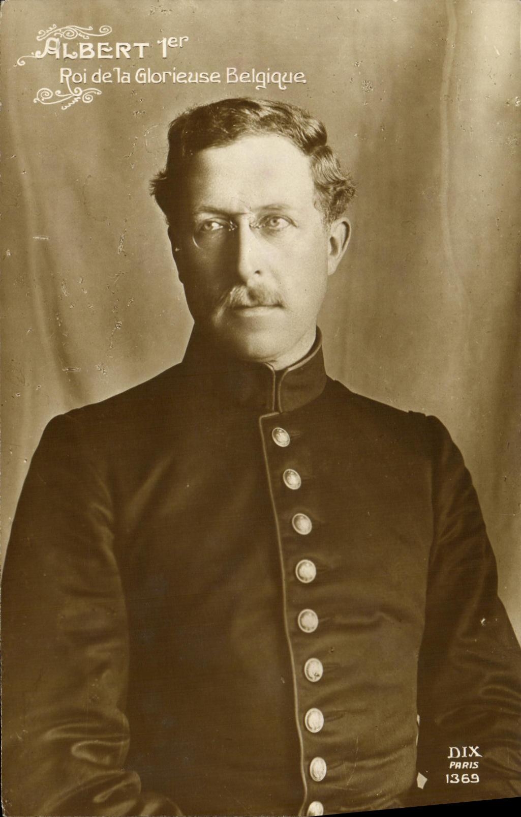 VINTAGE POSTCARD Albert 1st King of glorious Belgium
