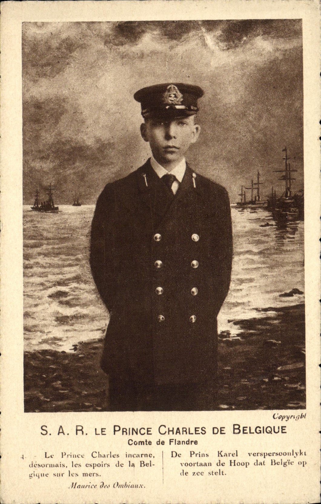 CPA SAR le prince Charles de Belgique Comte de Flandre