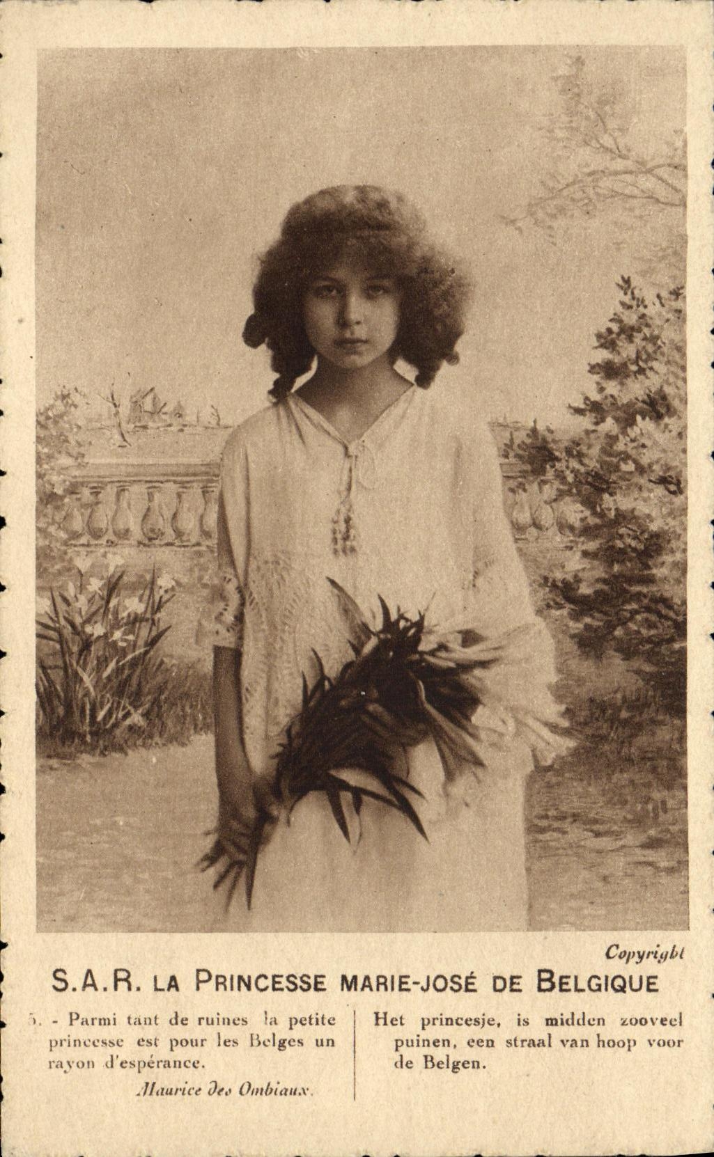 CPA SAR Princesse MArie Jose de Belgique 