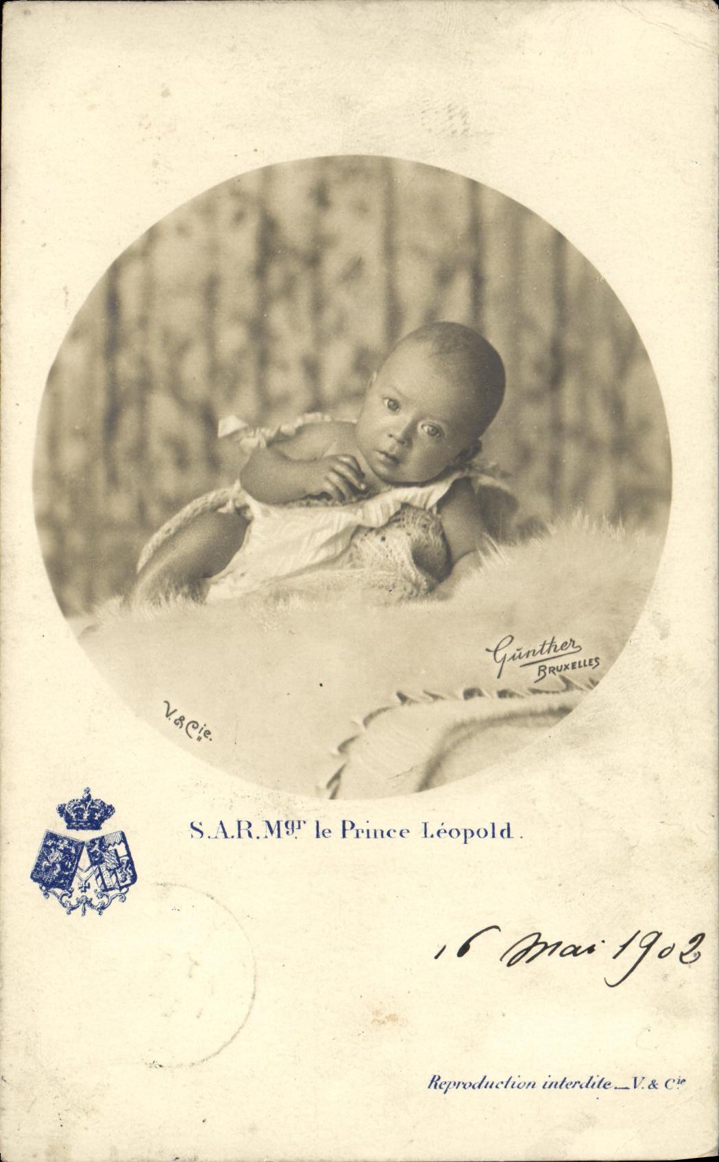 CPA SAR le prince Leopold Belgique