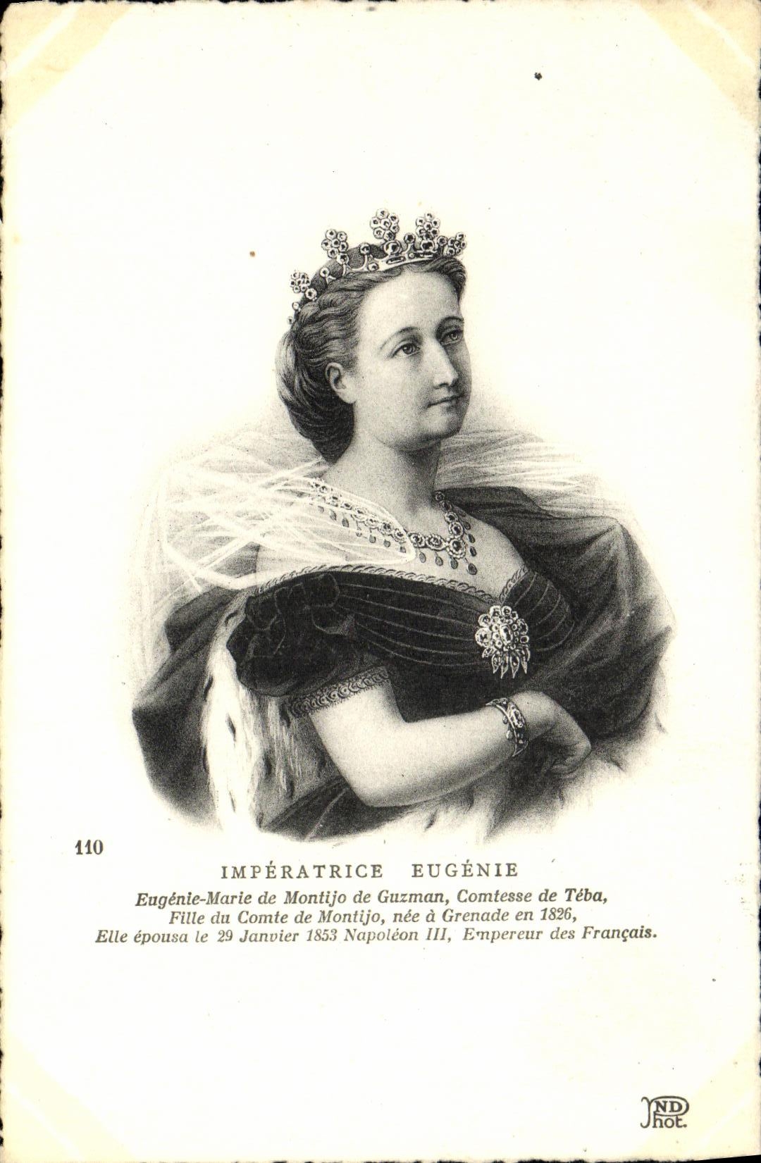 CPA Imperatrice Eugenie Comtesse de Teba Montijo de Guzman