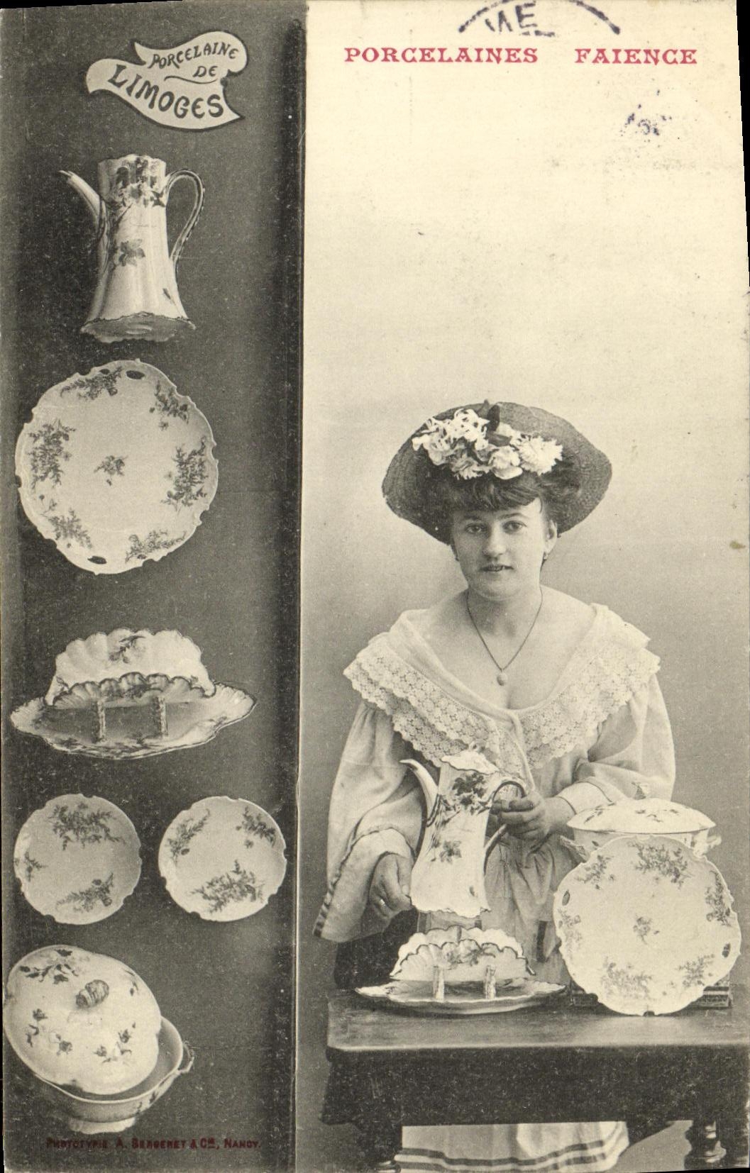 CPA Fantaisie Femme Porcelaines et faiences Porcelaine de Limoges