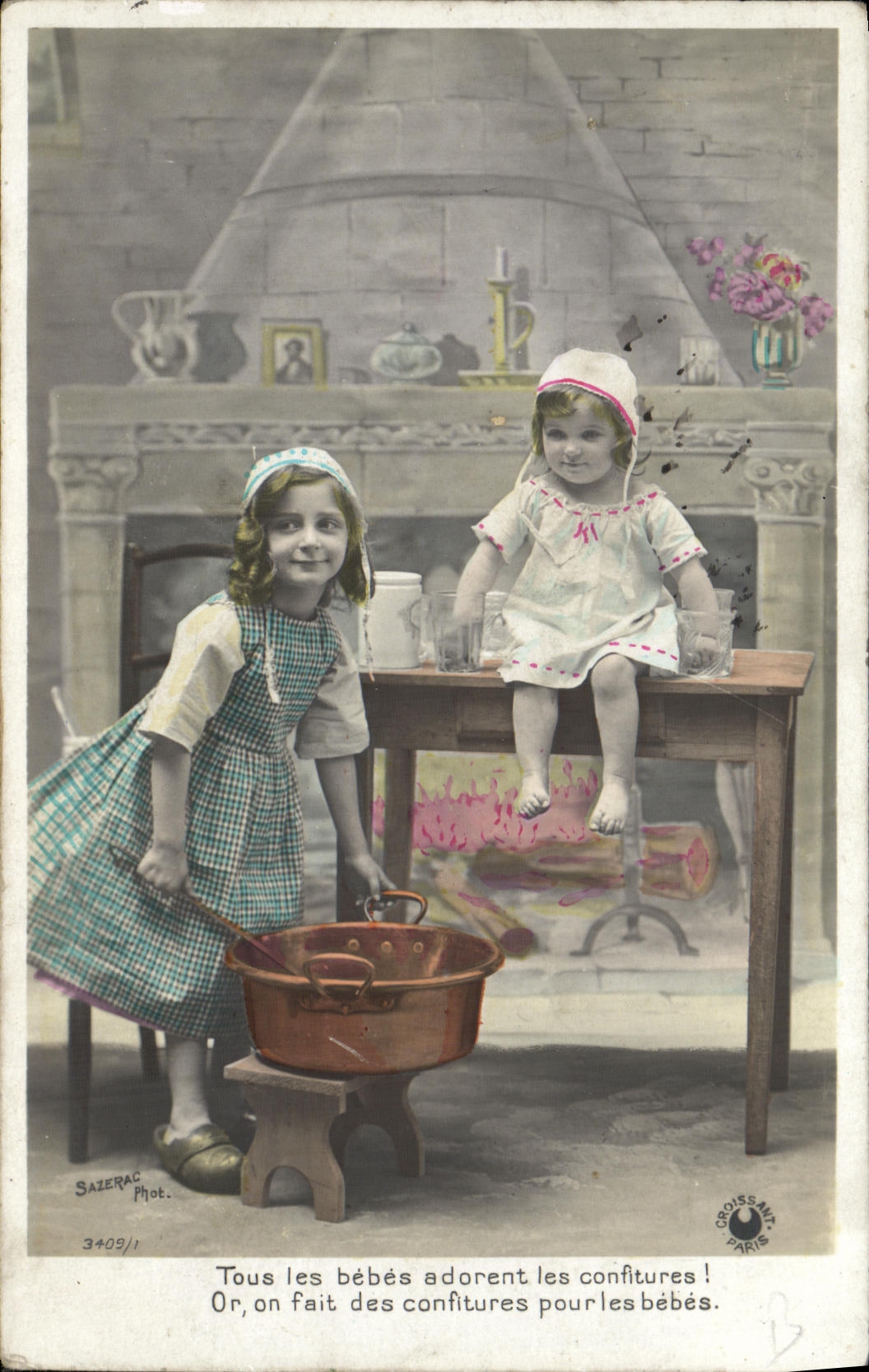 CPA Fantaisie Enfants Cuisine