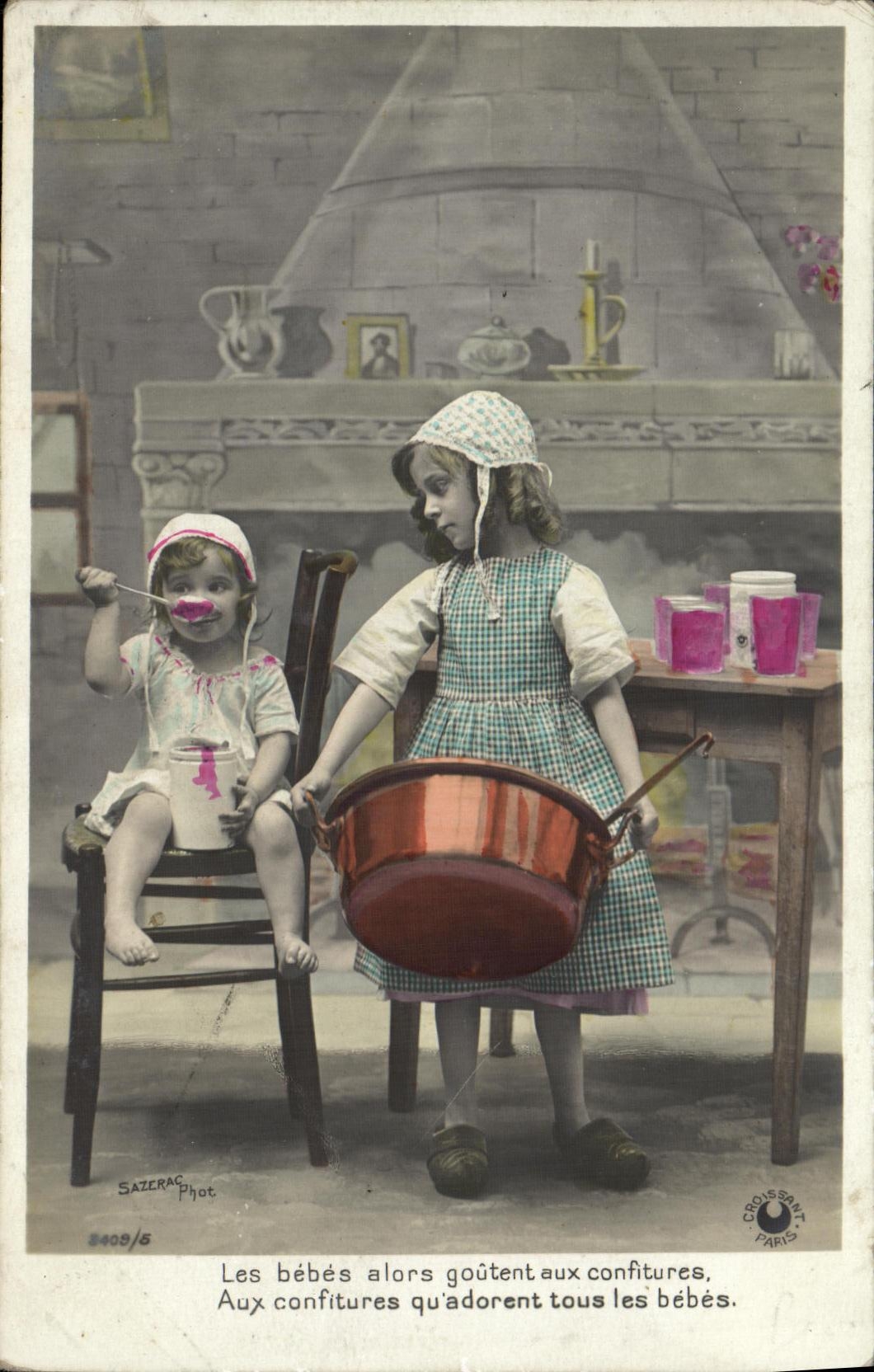 CPA Fantaisie Enfants Cuisine