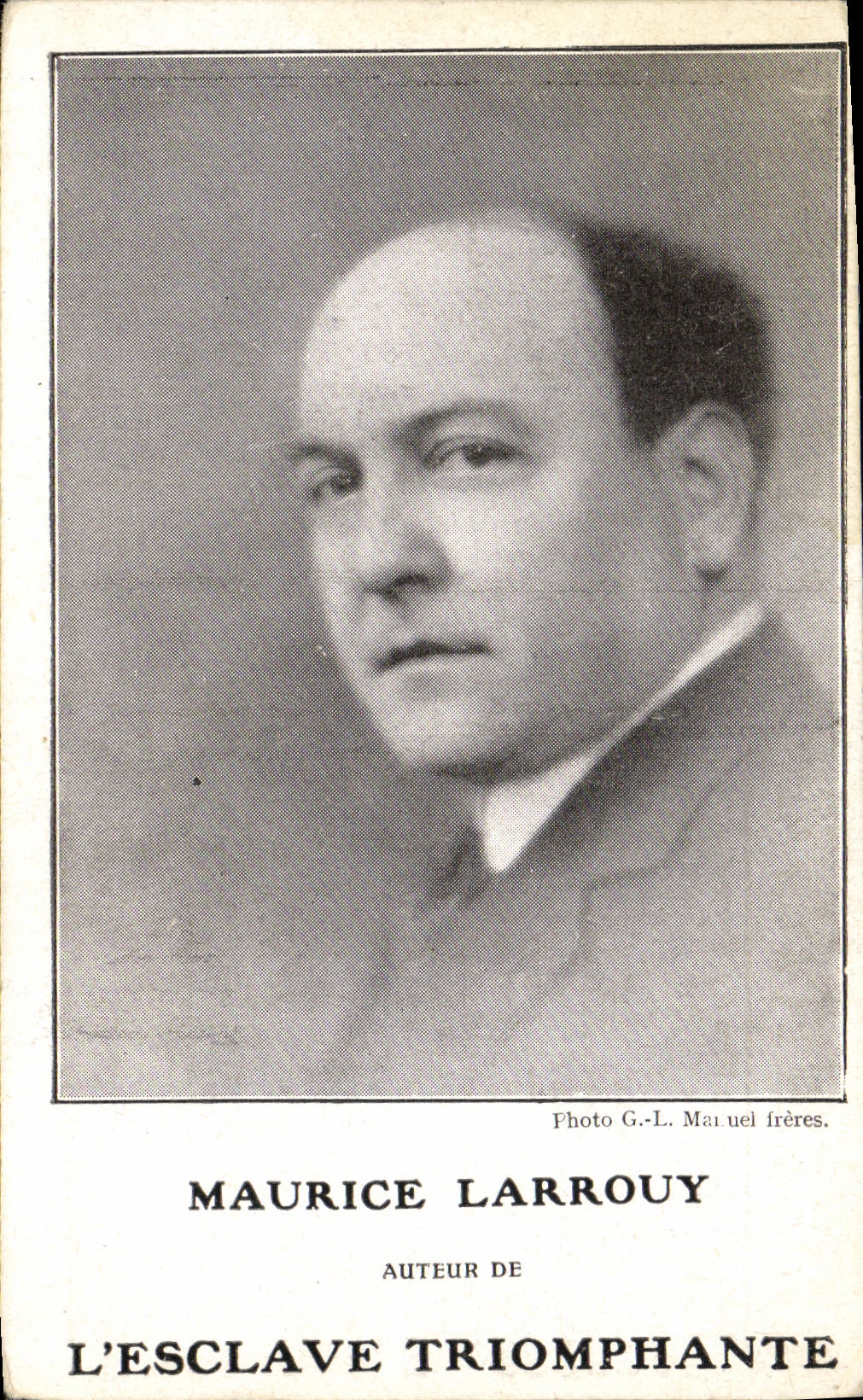 CPM Maurice Larrouy auteur de l esclave triomphante pour Librairie Plon Rue Garanciere Paris 6eme