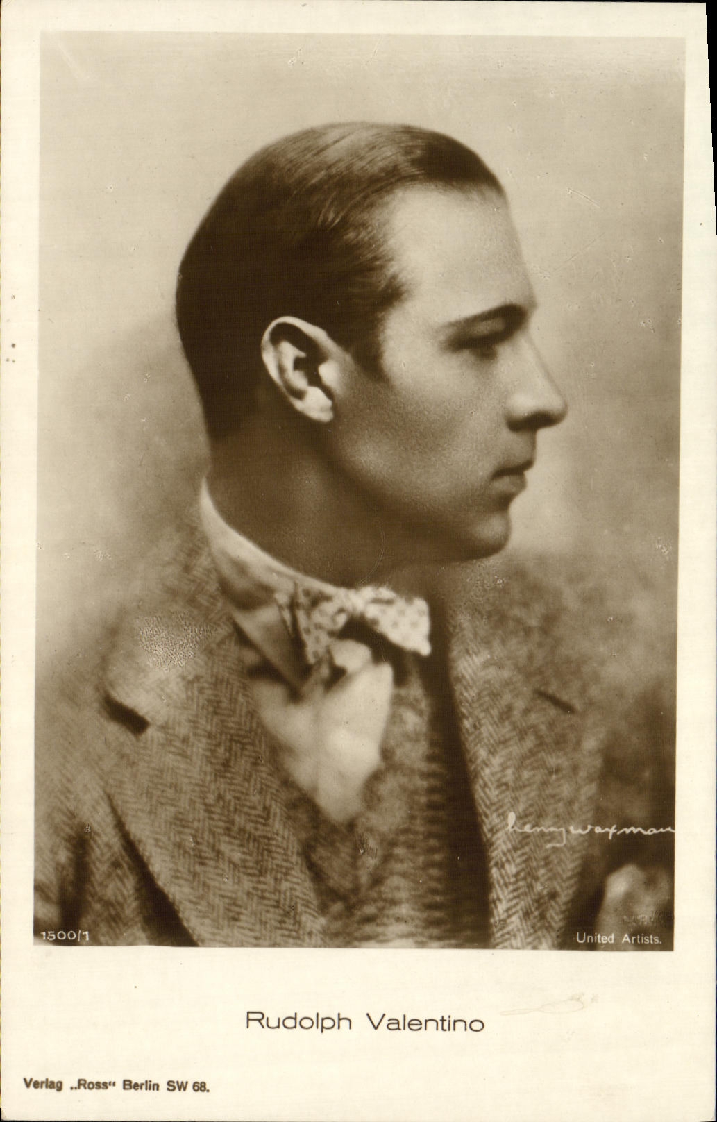 VINTAGE POSTCARD Cinema Rudolph Valentino