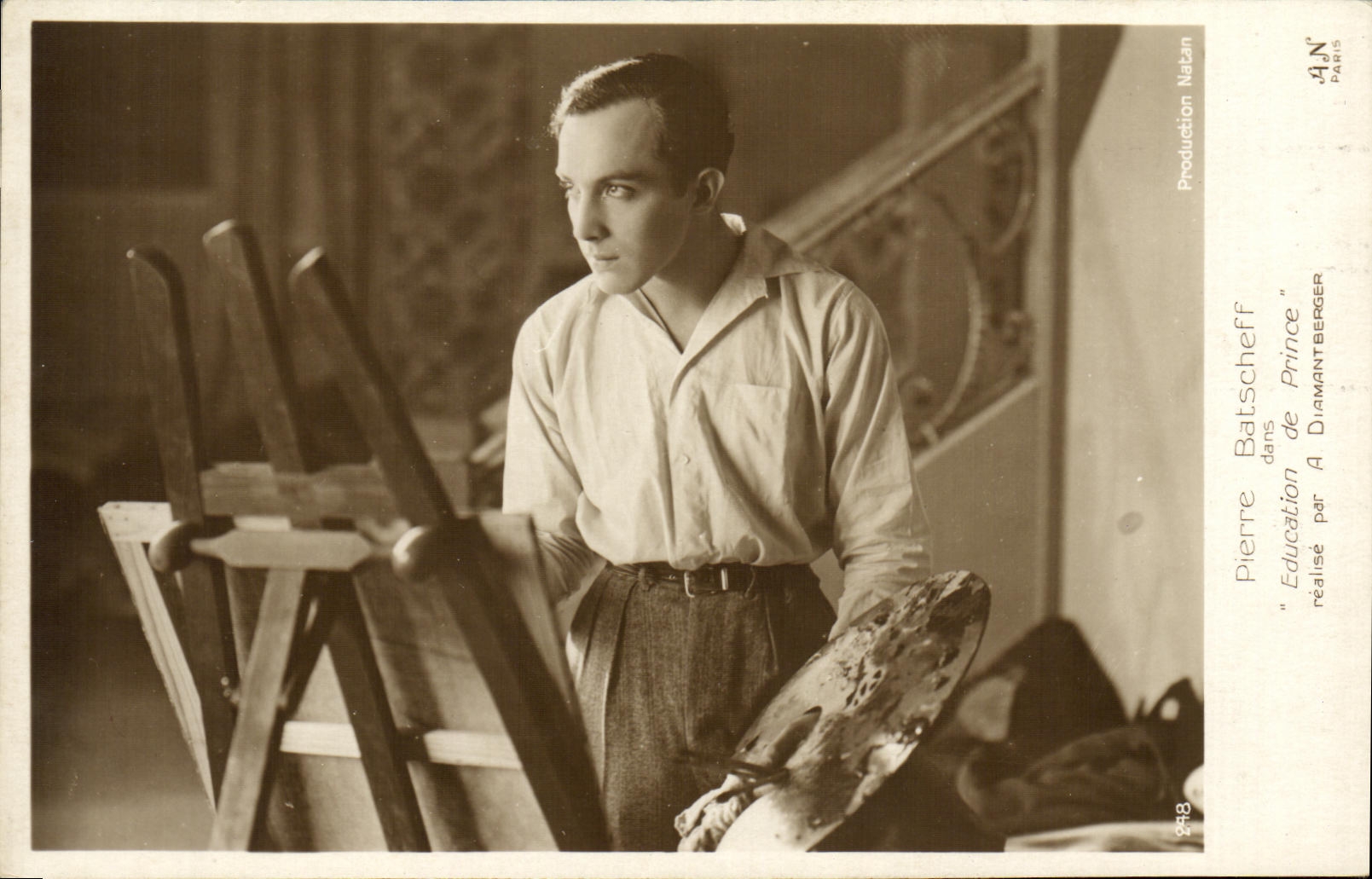 VINTAGE POSTCARD Cinema Pierre Batscheff in Education of the Prince