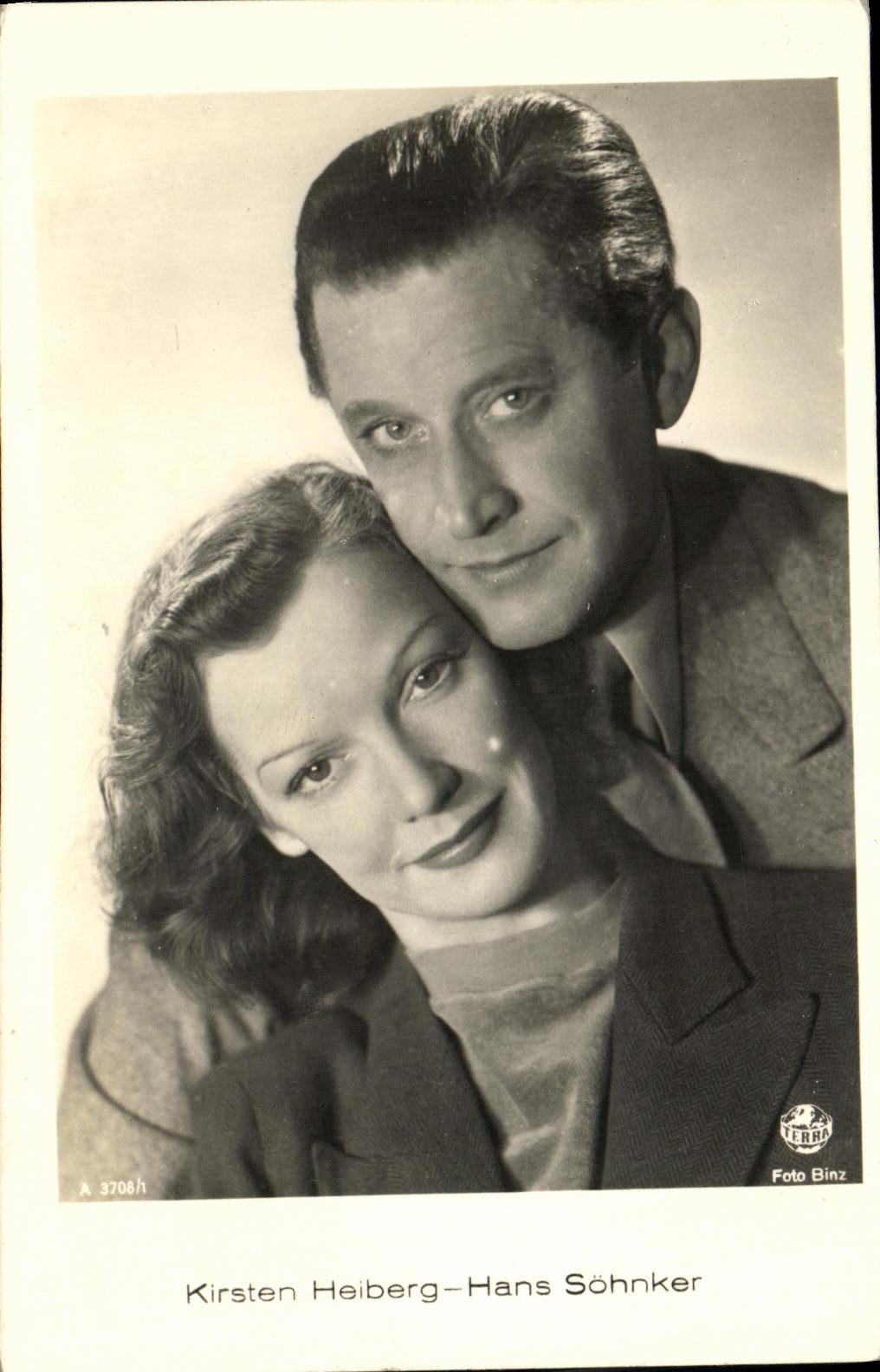 VINTAGE POSTCARD Cinema Kirsten Heiberg Hans Sohnker