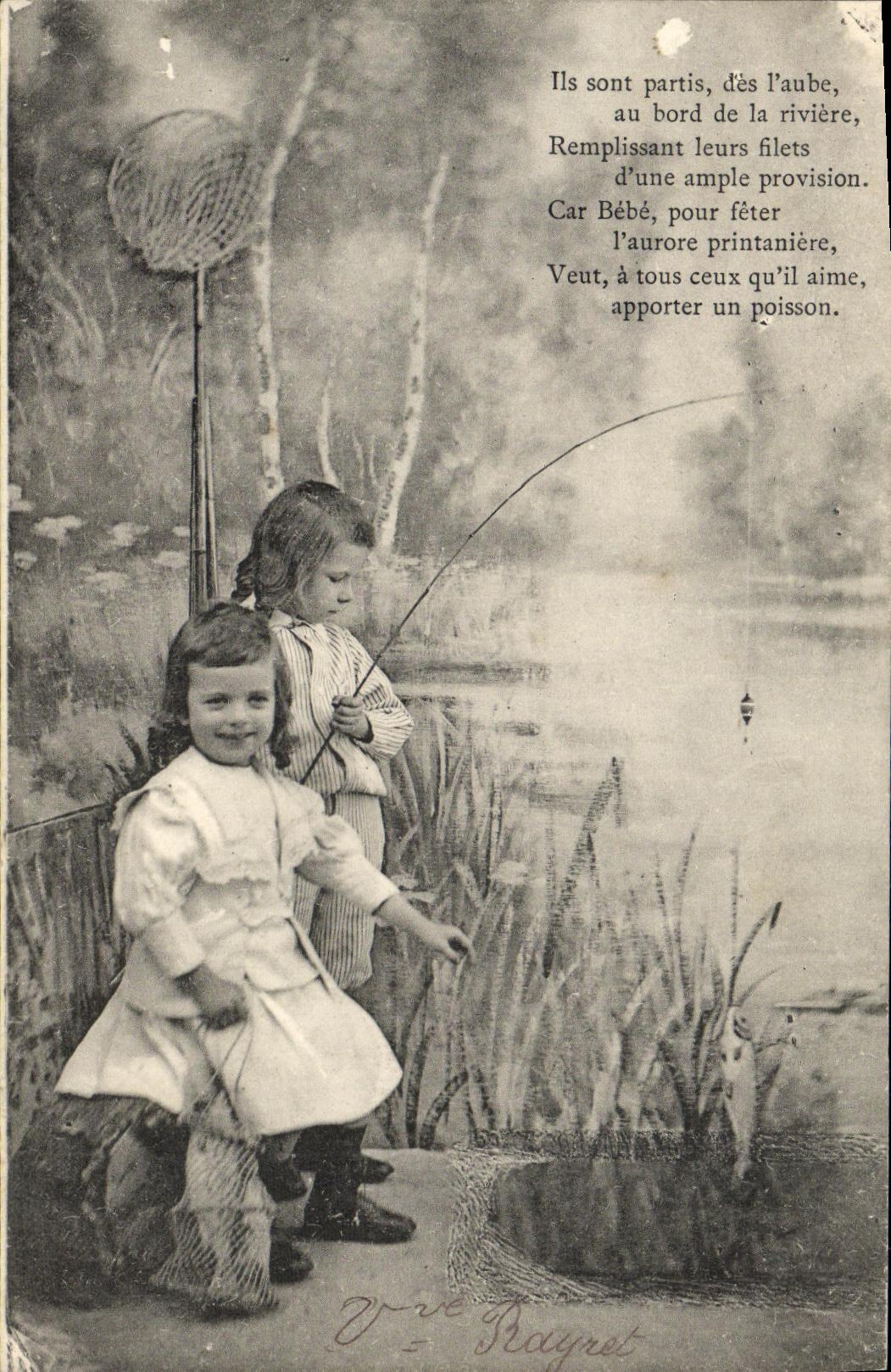CPA Fantaisie Enfants Peche 