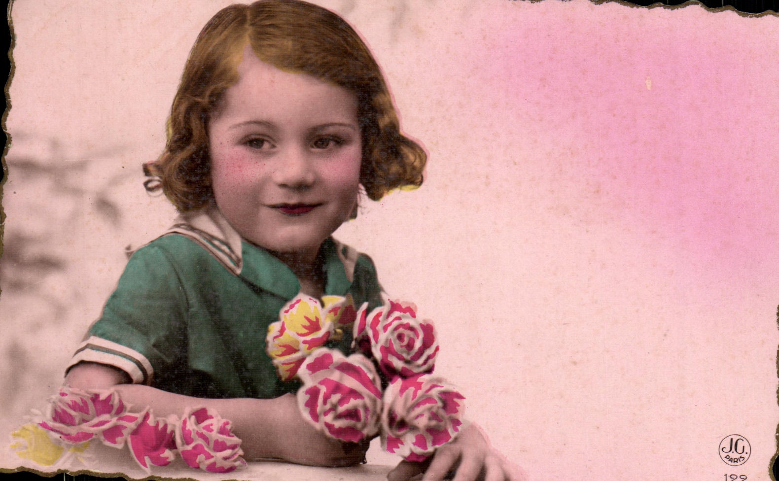 CPA Fantaisie Enfant Coeur 