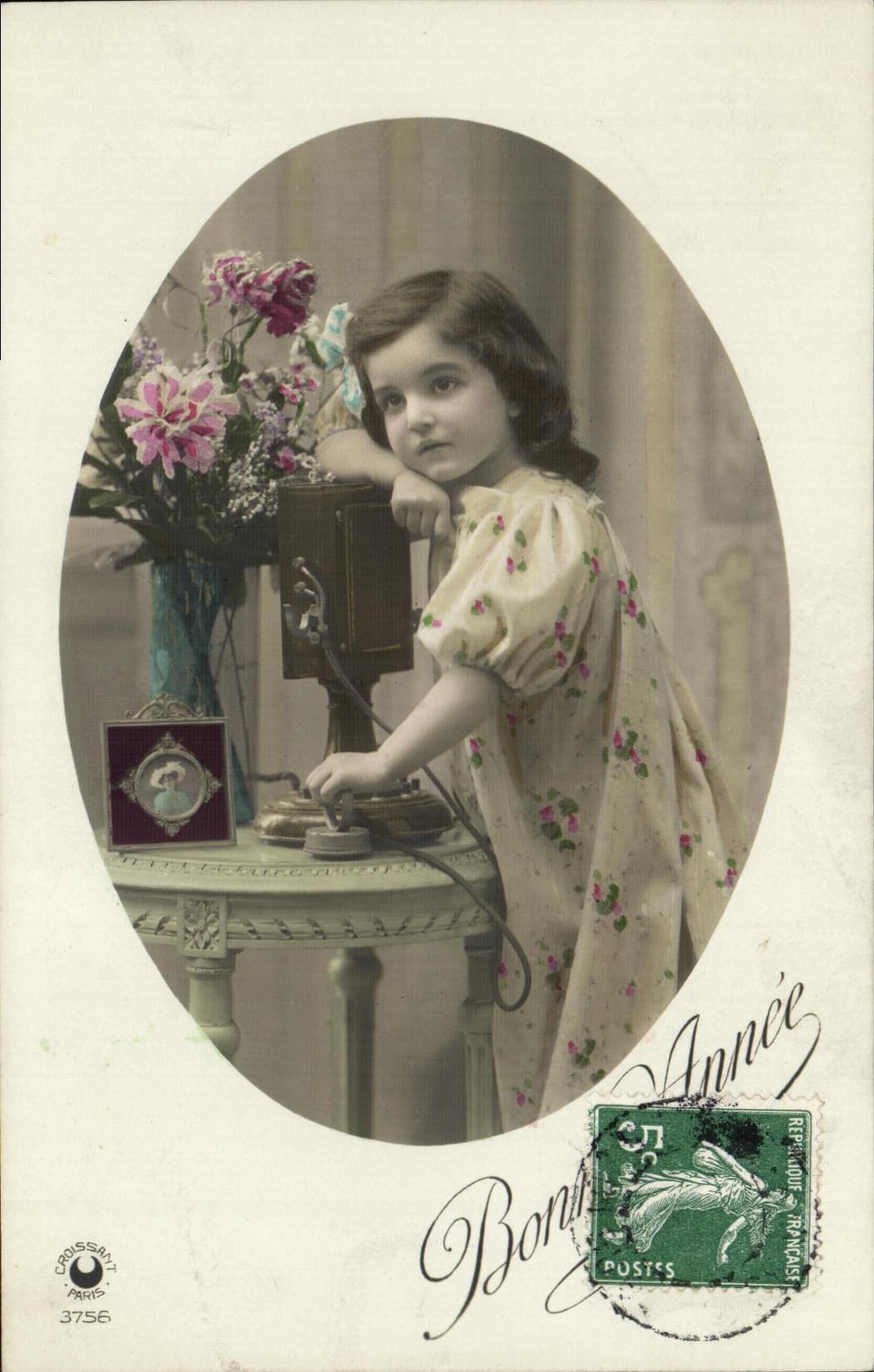 CPA Fantaisie Enfant Telephone