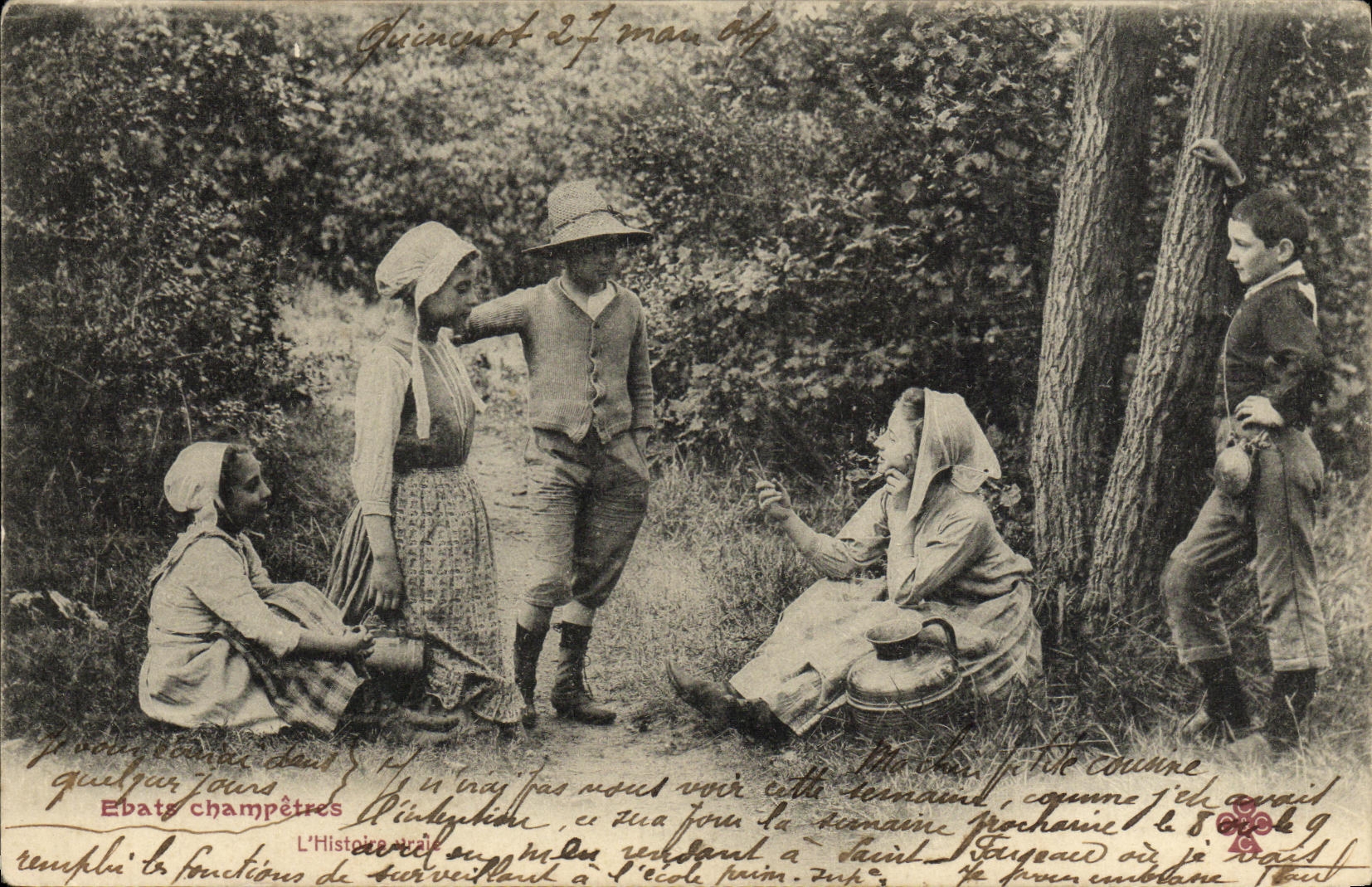 CPA Fantaisie Enfants Ebast champetres 