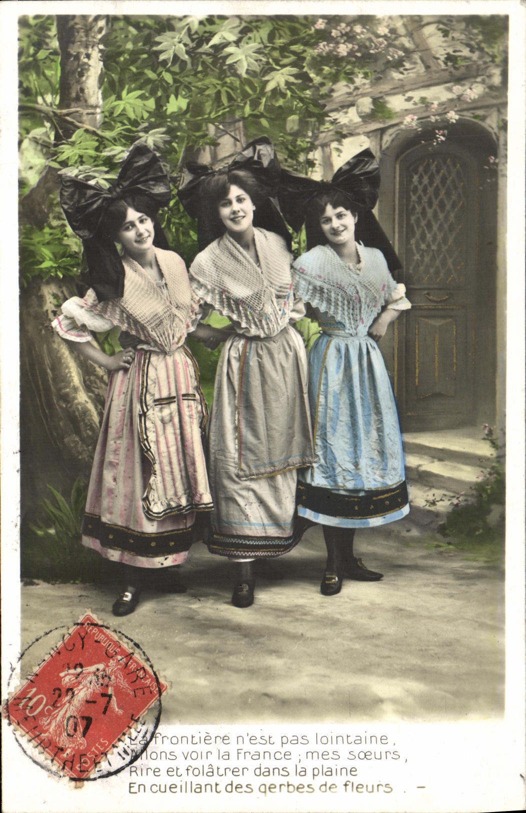 VINTAGE POSTCARD Fantasy Alsace Women