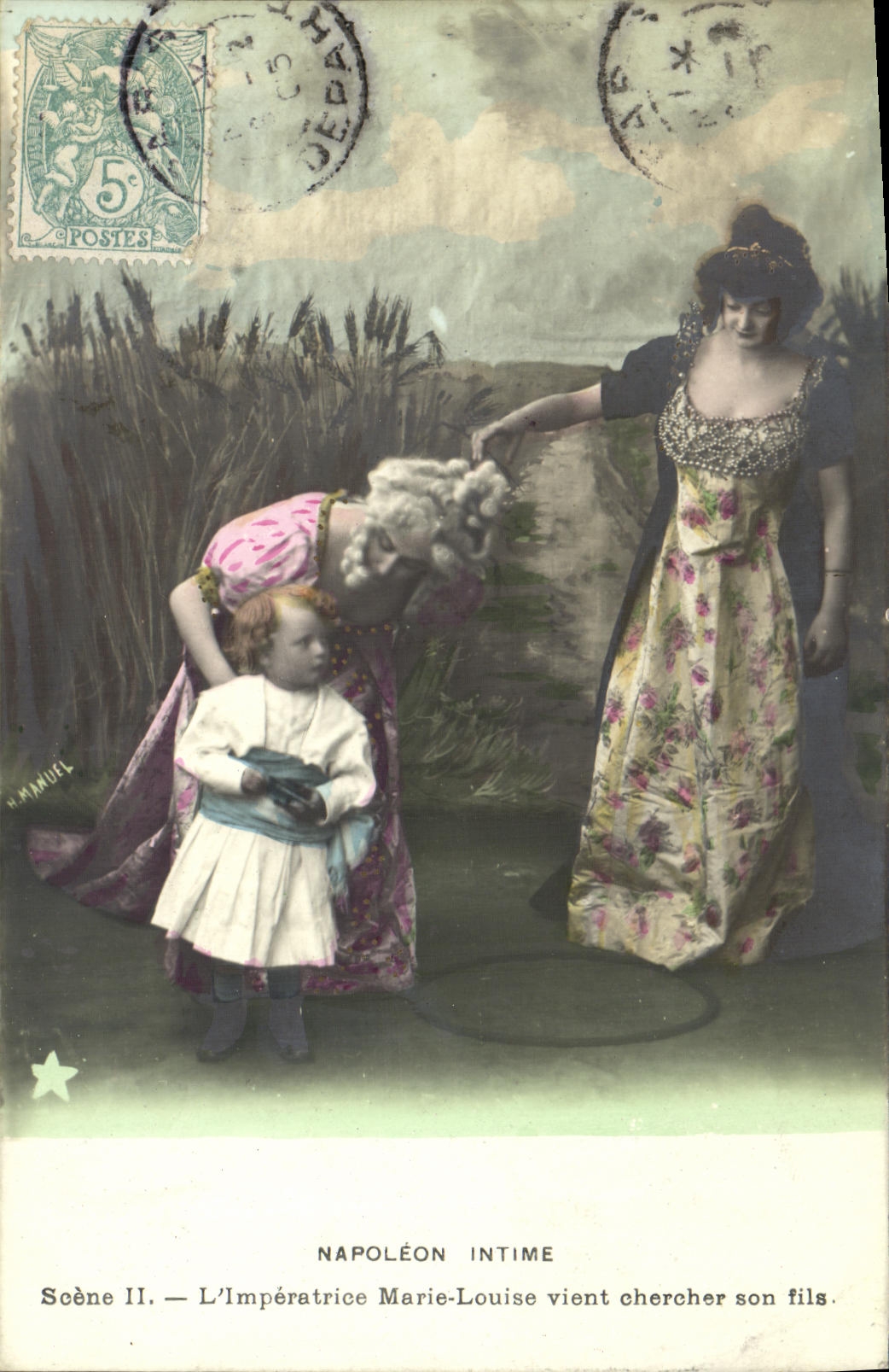 CPA Fantaisie Napoleon intime L Imperatrice Marie Louis vient chercher son fils Napoleon II