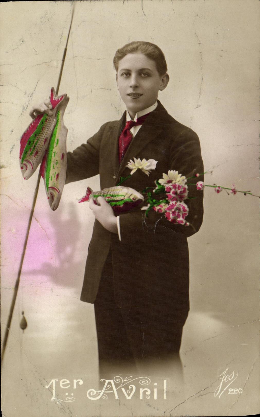 CPA Fantaisie Enfant Poissons