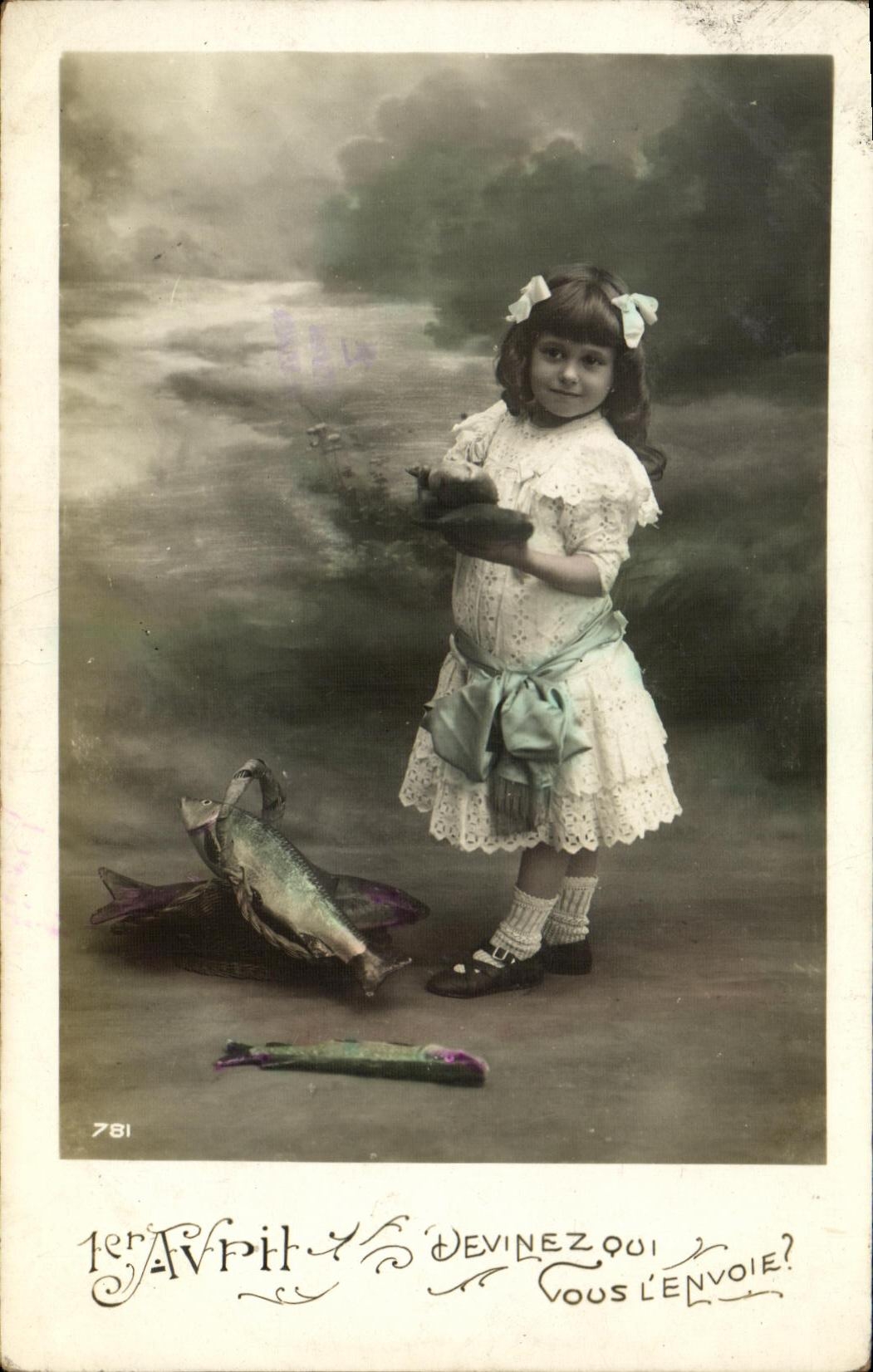 CPA Fantaisie Enfant Poisson