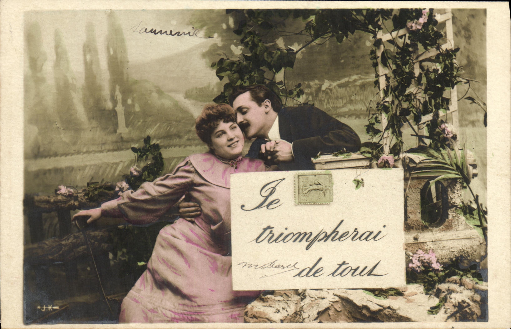 CPA Fantaisie Femme Semeuse Je triompherai de tout