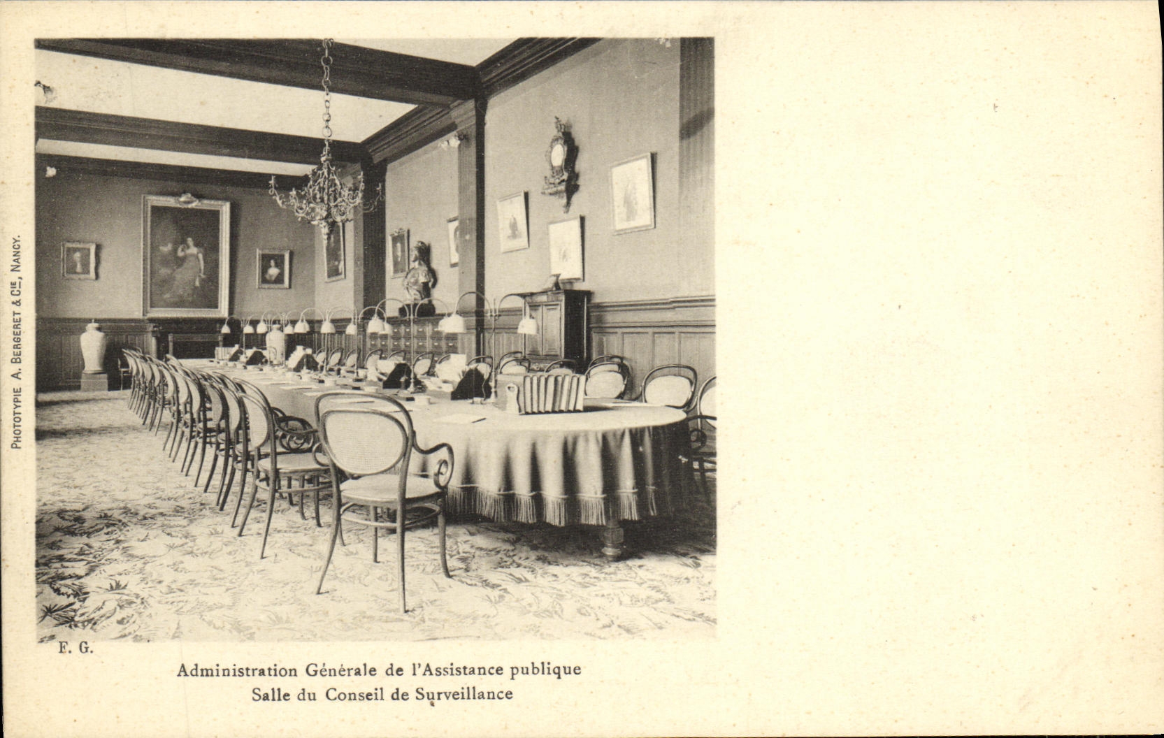 VINTAGE POSTCARD general Administration of L public assistance Paris Room of the Board of trustees