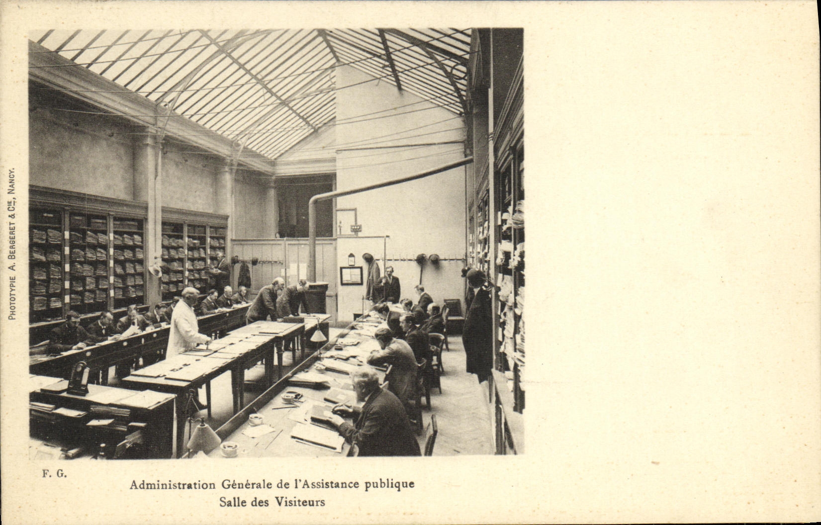 VINTAGE POSTCARD general Administration of L public assistance Paris Room of the visitors