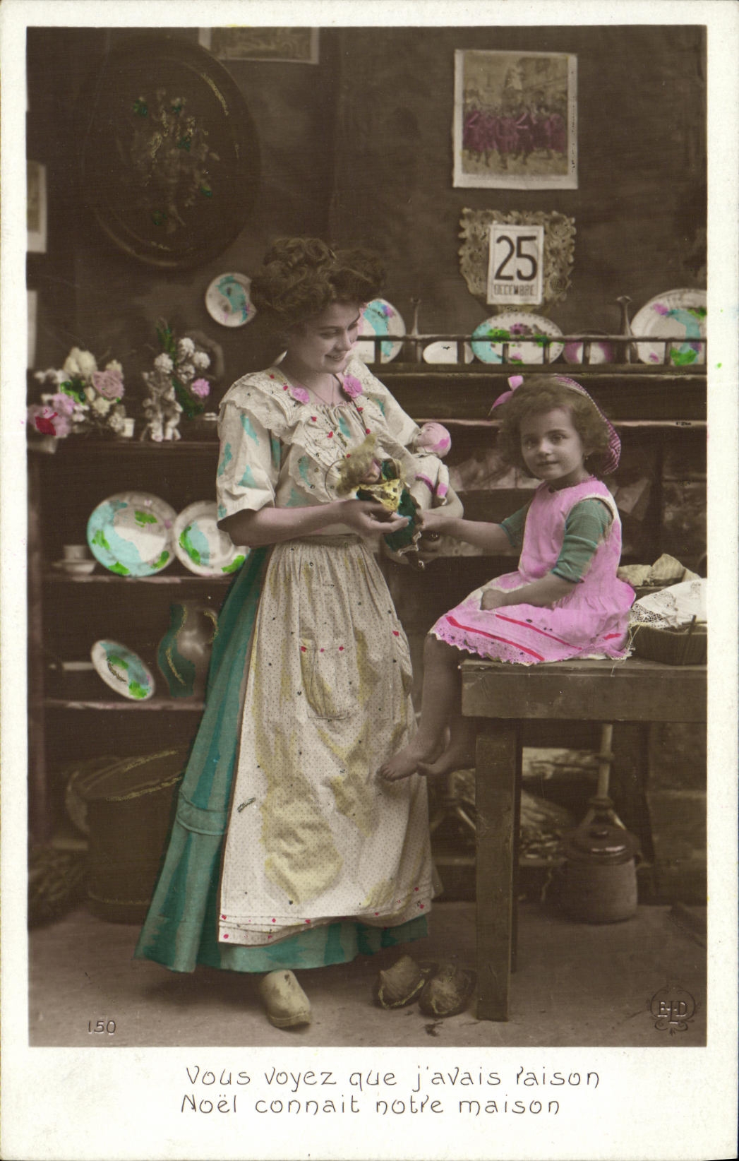 CPA Fantaisie Femme et enfant