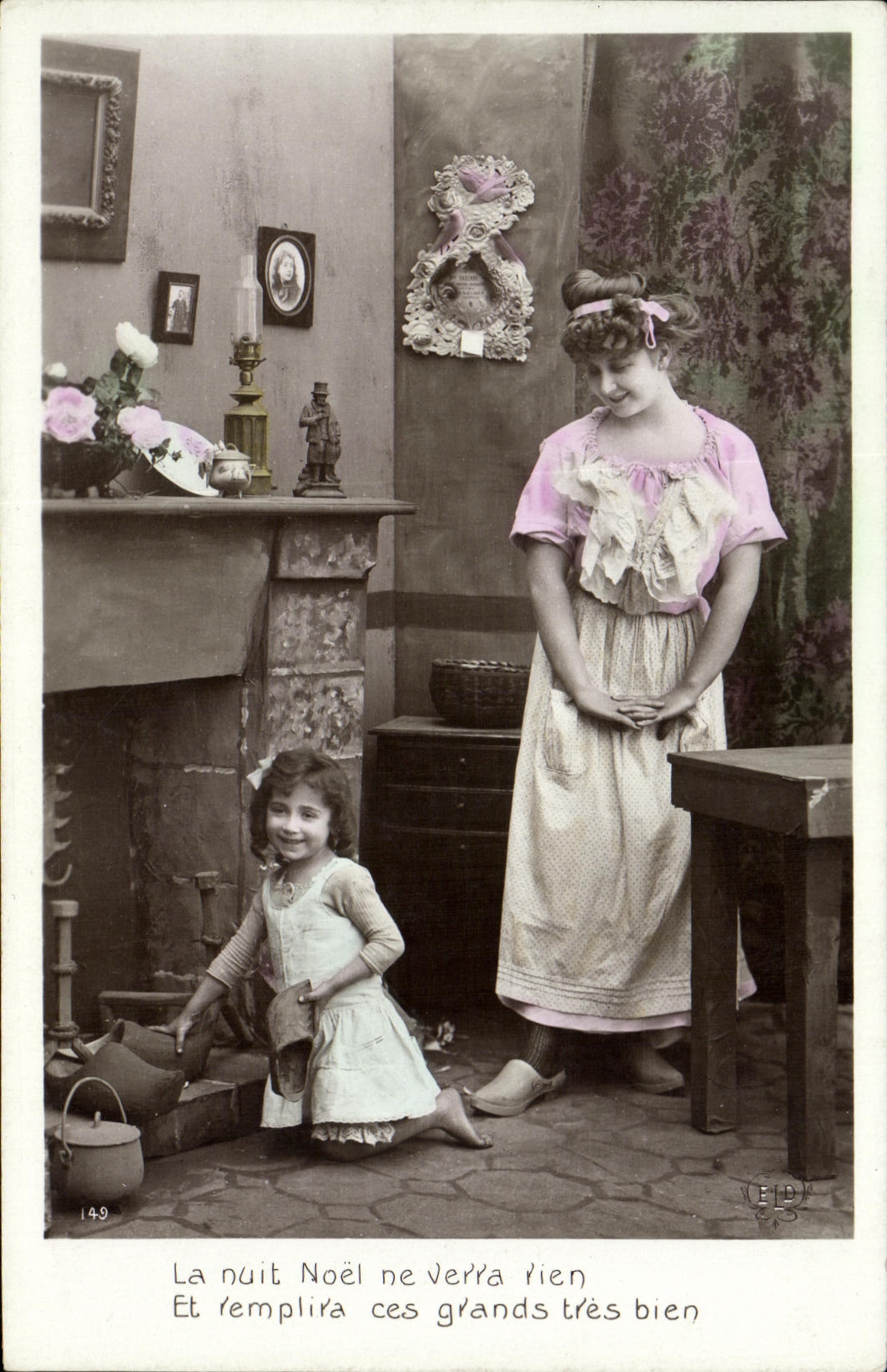 CPA Fantaisie Femme et enfant