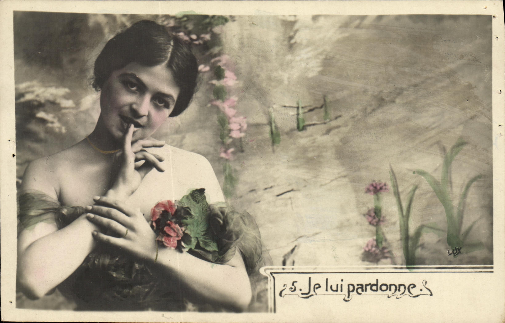 VINTAGE POSTCARD Fantaisie Woman I forgive him