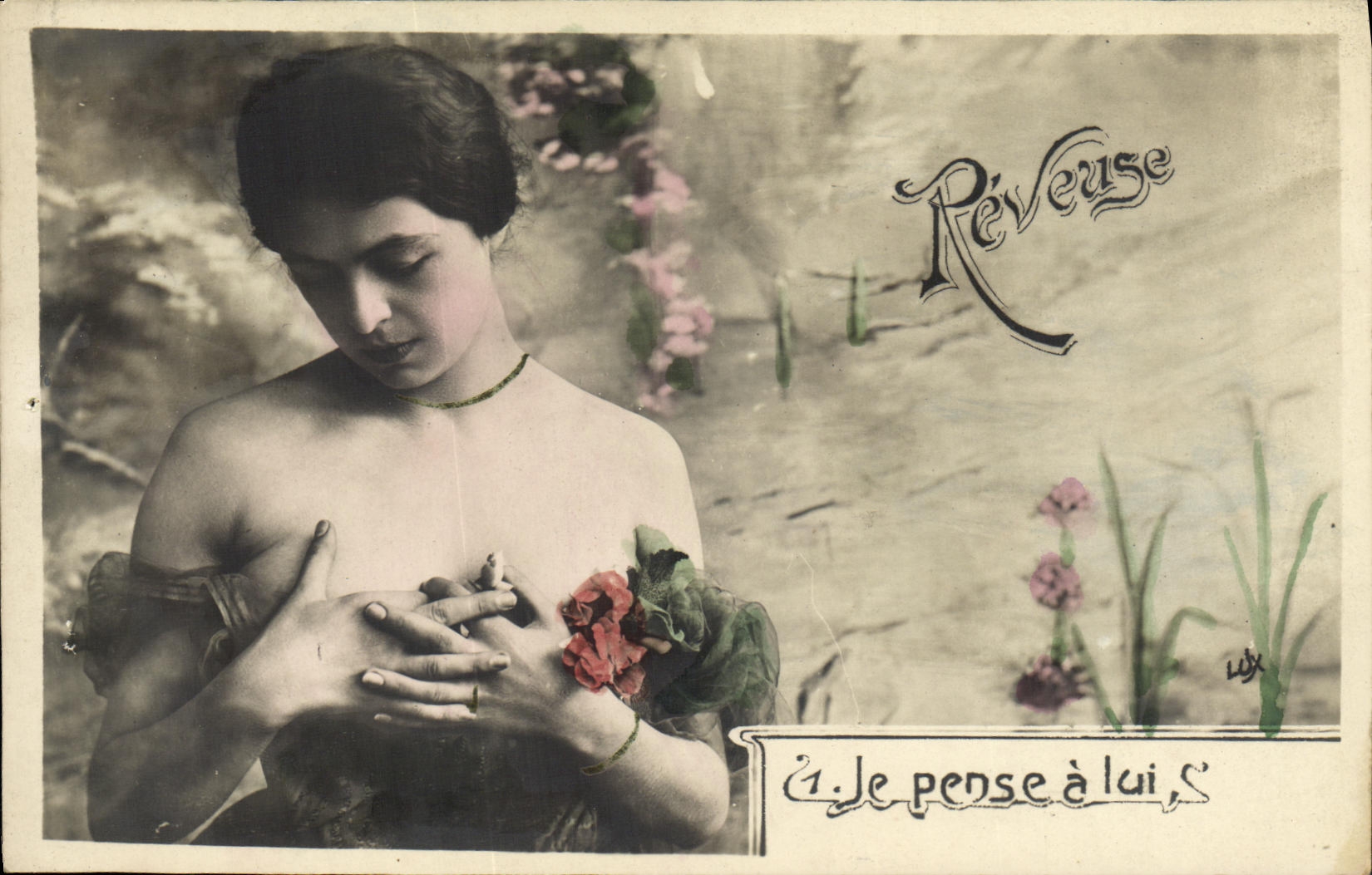 VINTAGE POSTCARD Fantasy Reveuse Woman
