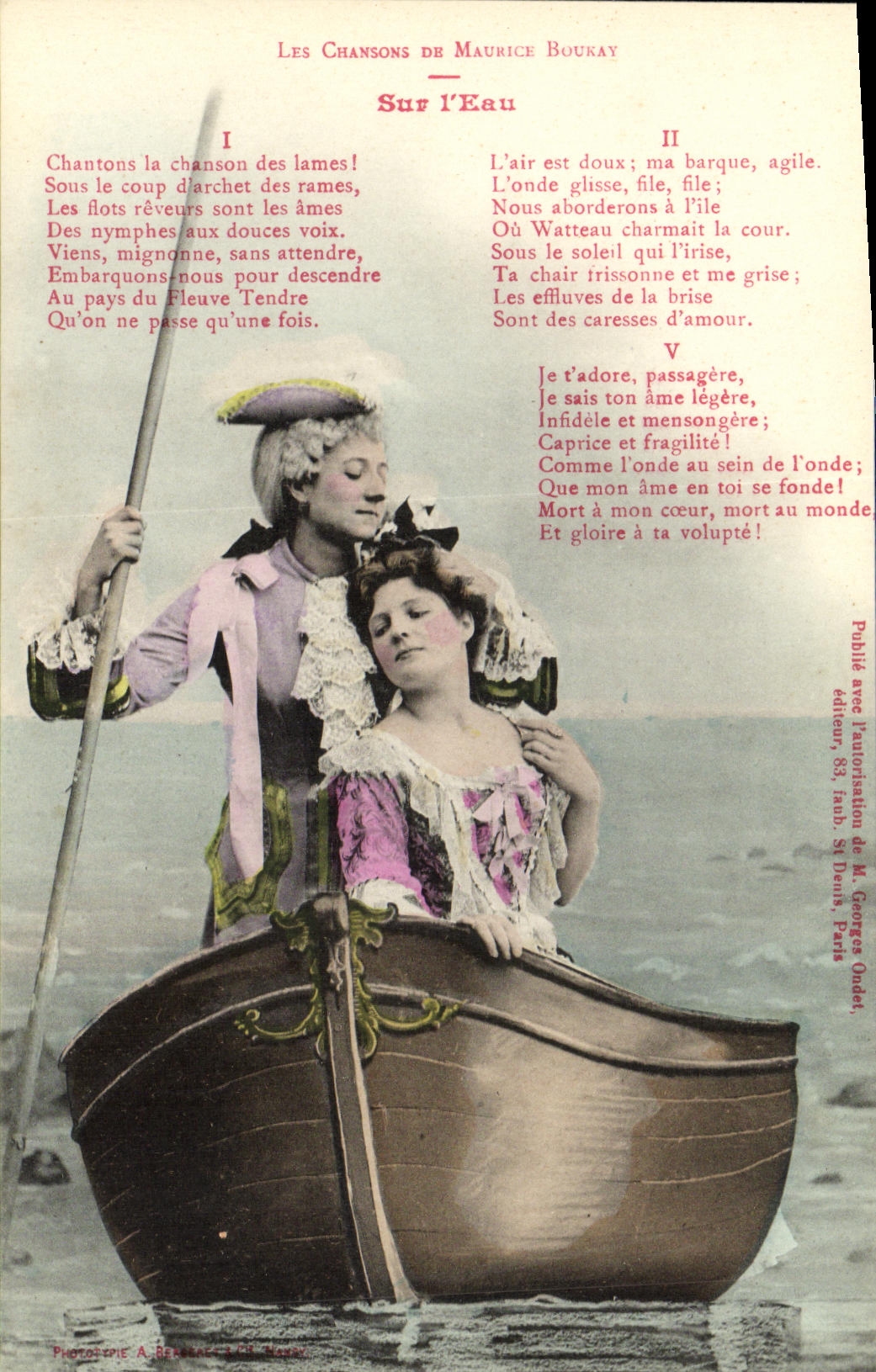 CPA Fantaisie Femme Maurice Boukay Sur l eau