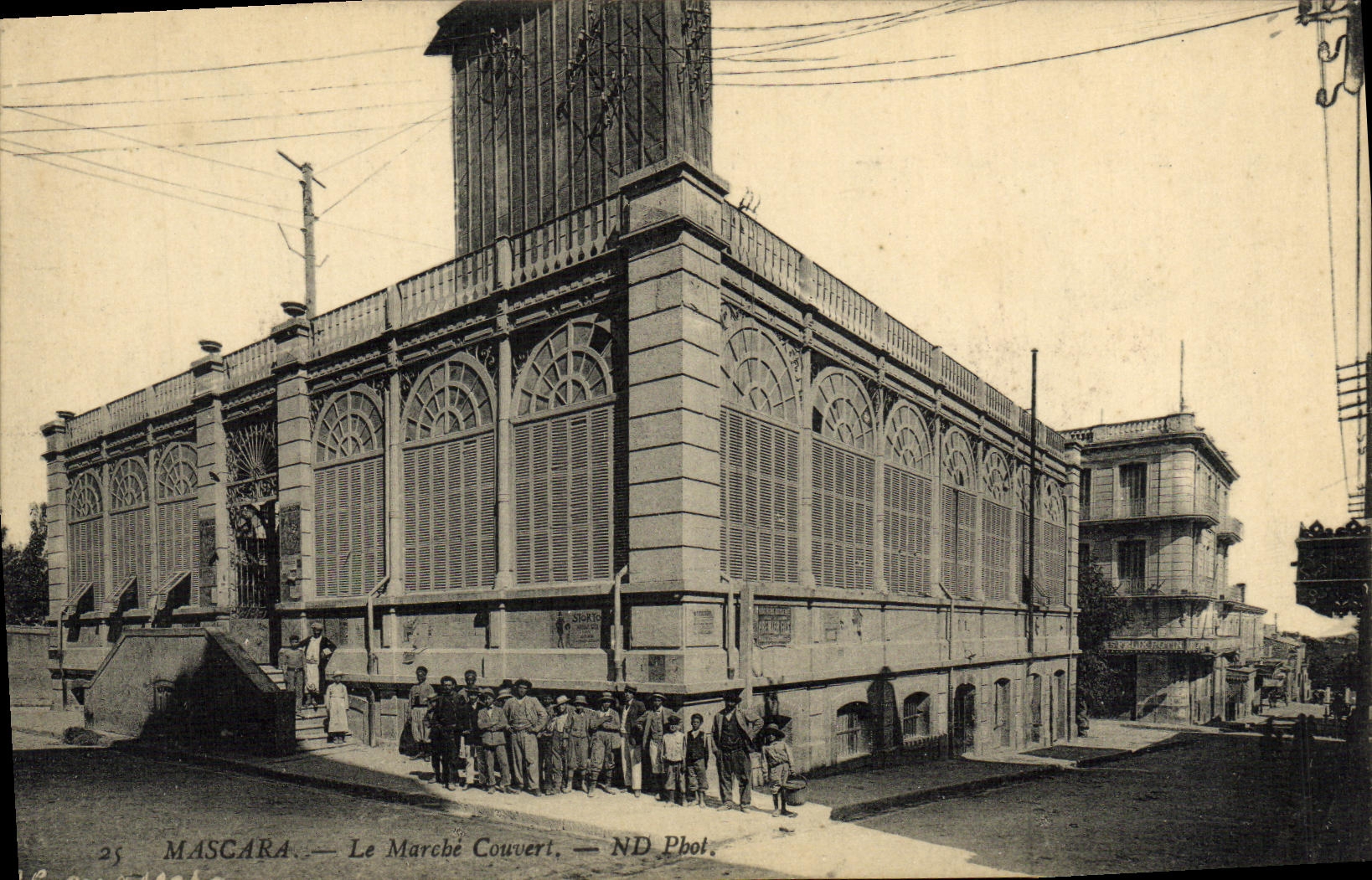 Mercado de Argelia del rimel de la POSTAL de la VENDIMIA cubierto