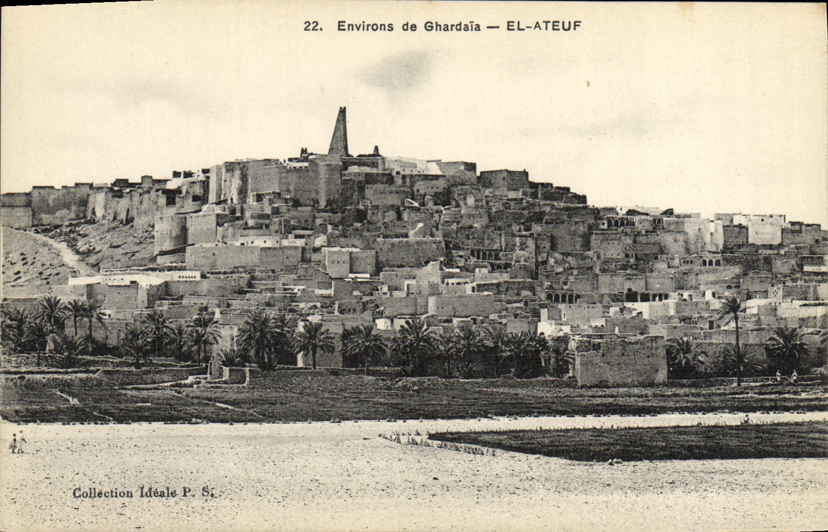 VINTAGE POSTCARD Algeria Surroundings of Ghardaia El Ateuf