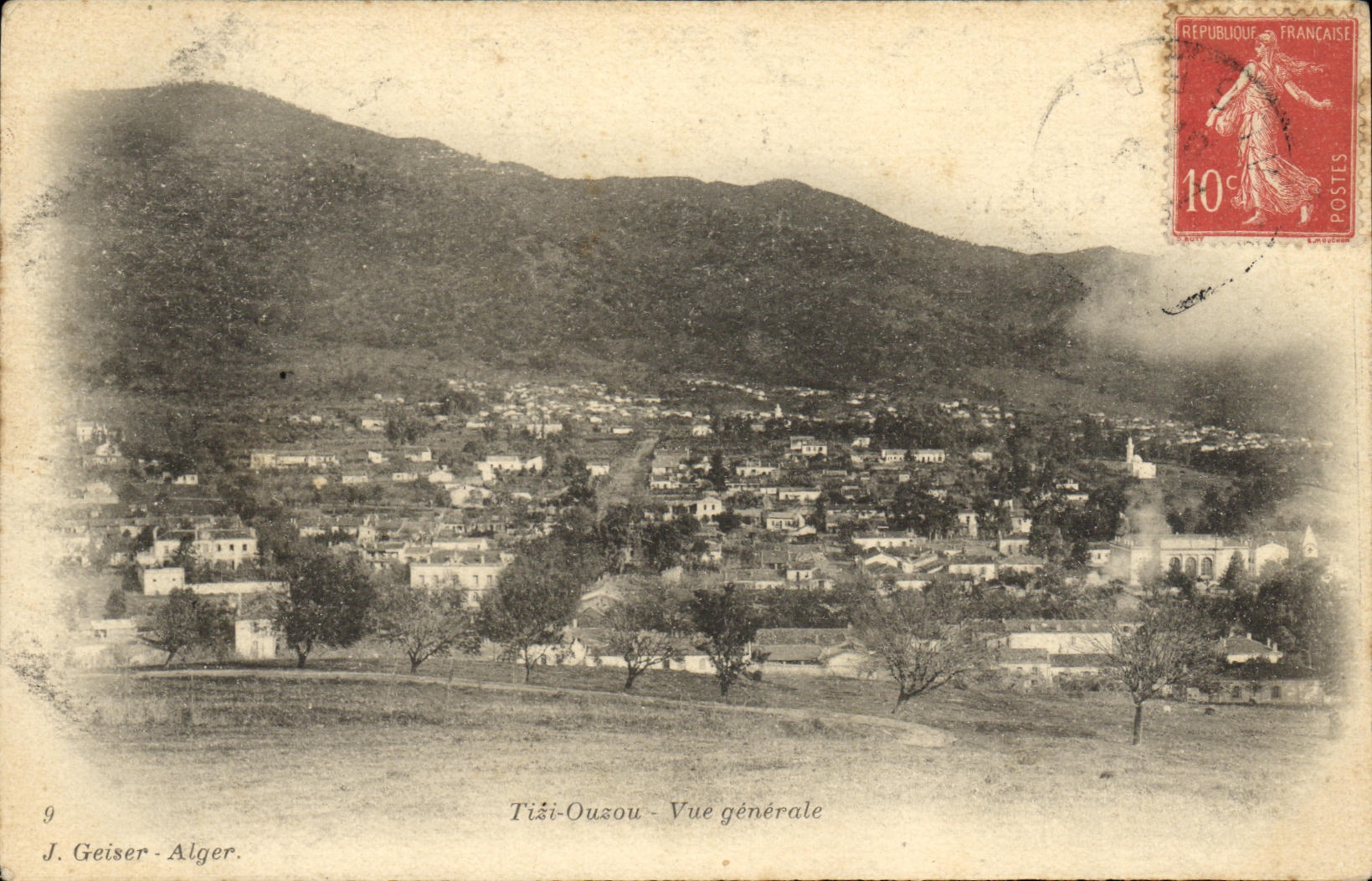 VINTAGE POSTCARD Algeria Tizi Ouzou View