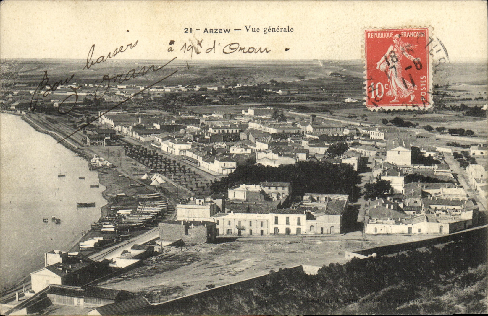 VINTAGE POSTCARD Arzew Algeria View