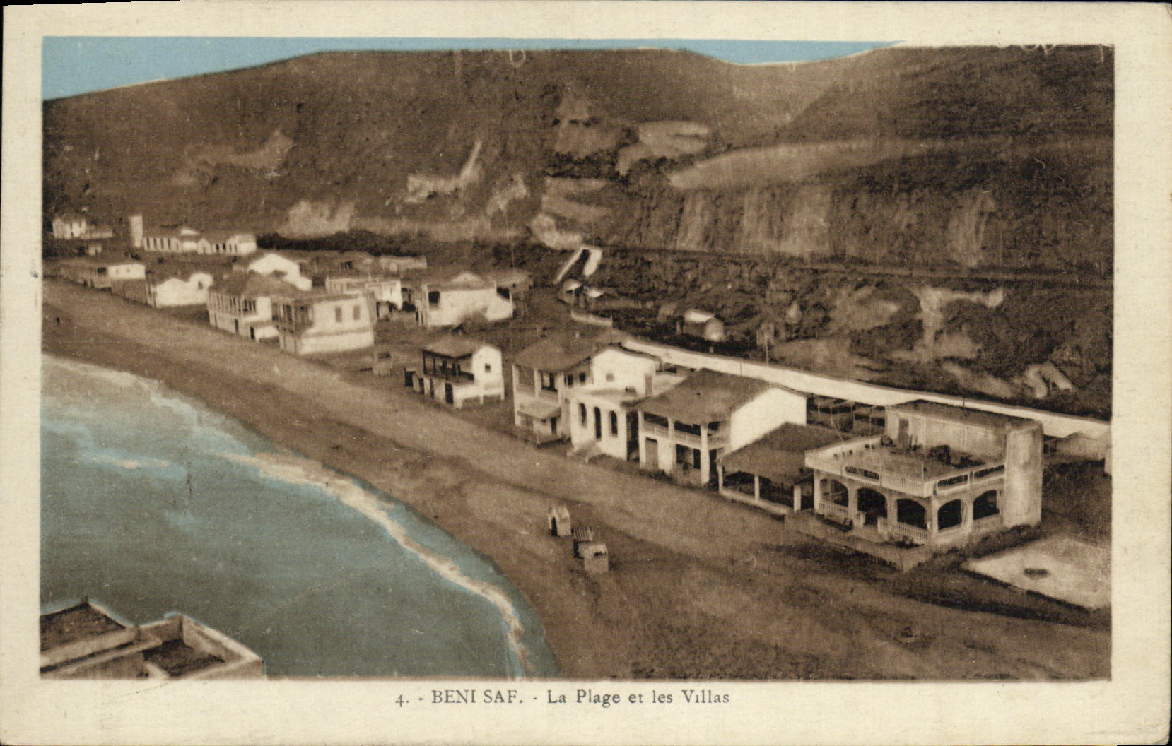 CPA Algerie Beni Saf La plage et les villas