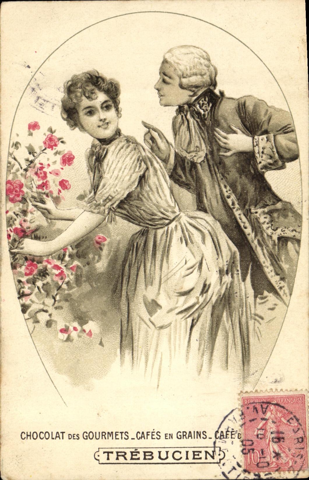 CPA Fantaisie Femme Chocolat Trebucien