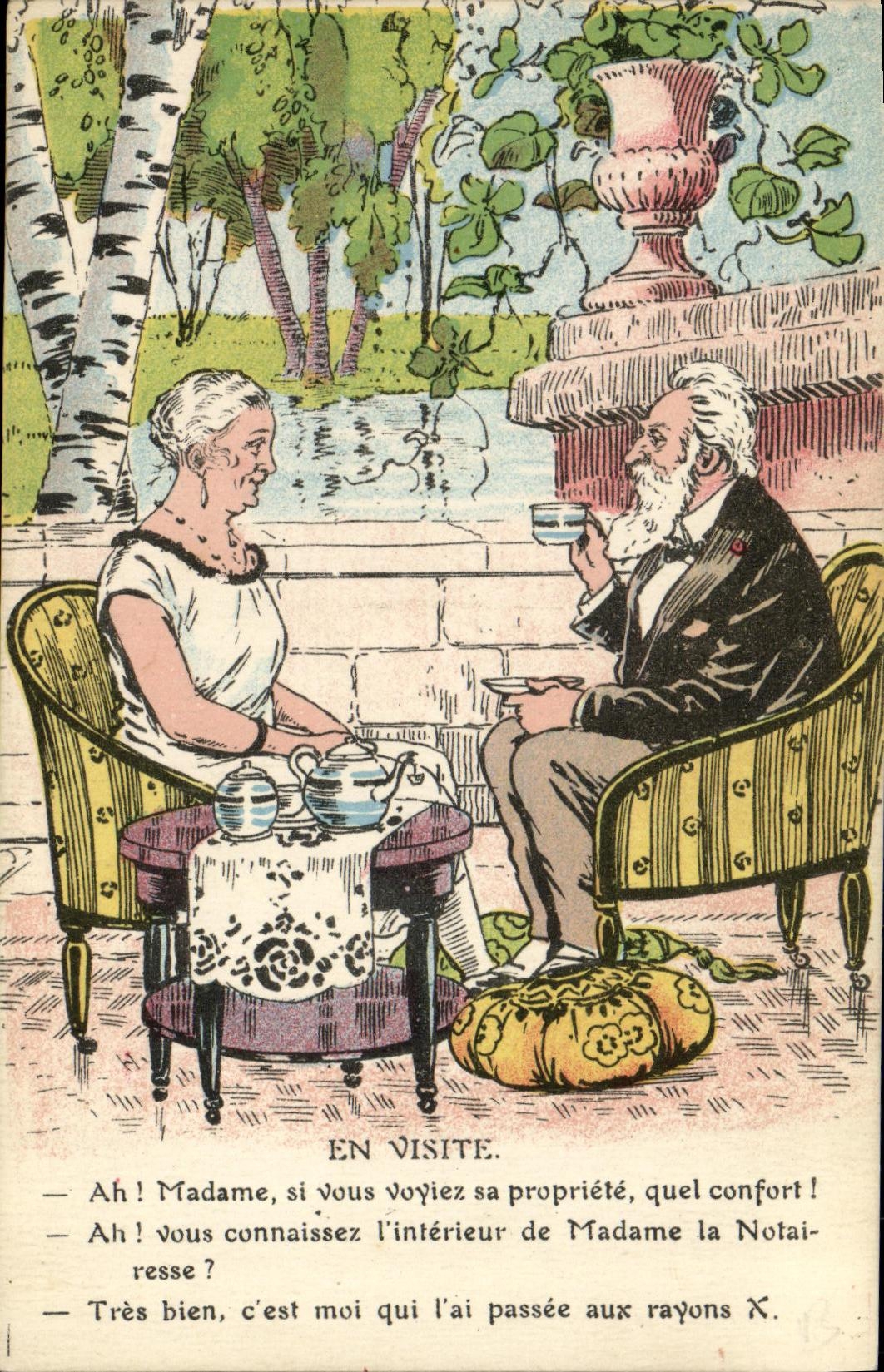 VINTAGE POSTCARD Fantasy In visit