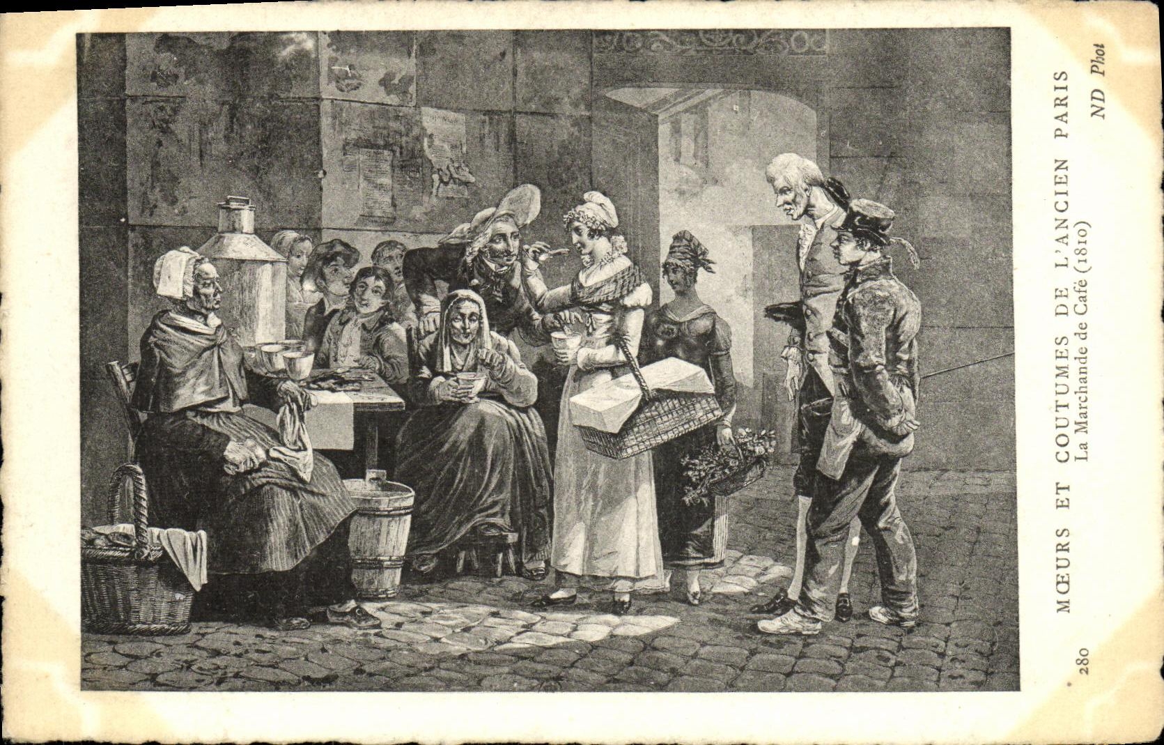 CPA Moeurs et coutumes de l ancien Paris La marchanded e cafe 1810