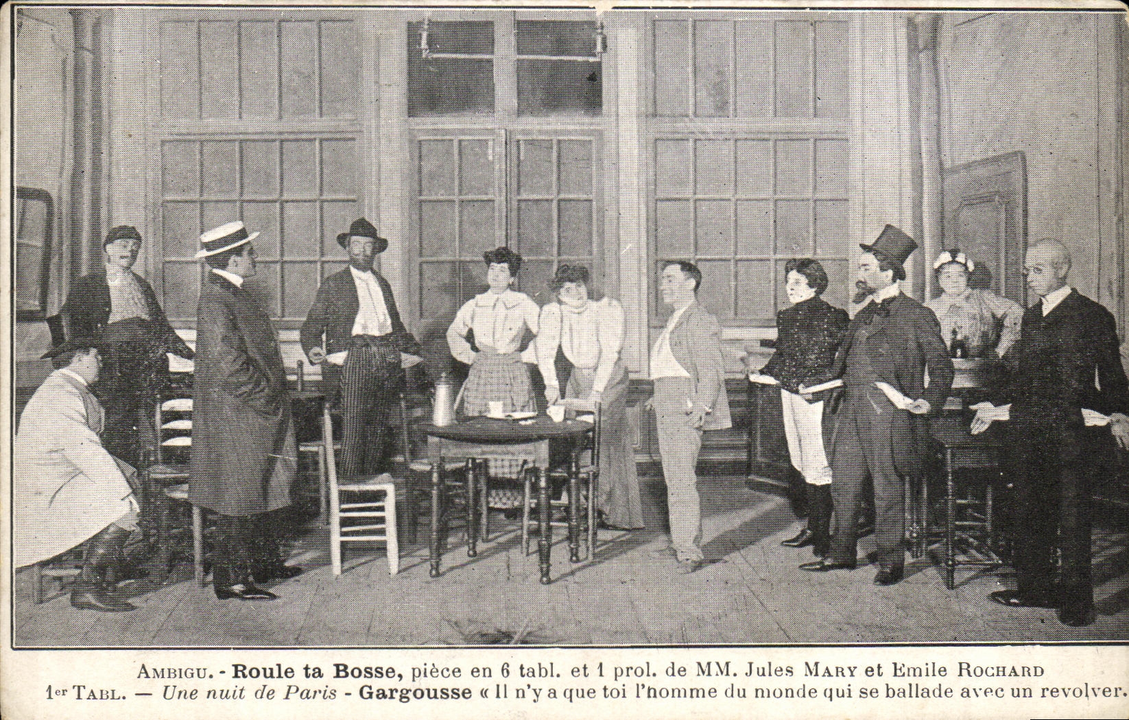 VINTAGE POSTCARD Fantaisie Ambiguous Theater Knocks about the world