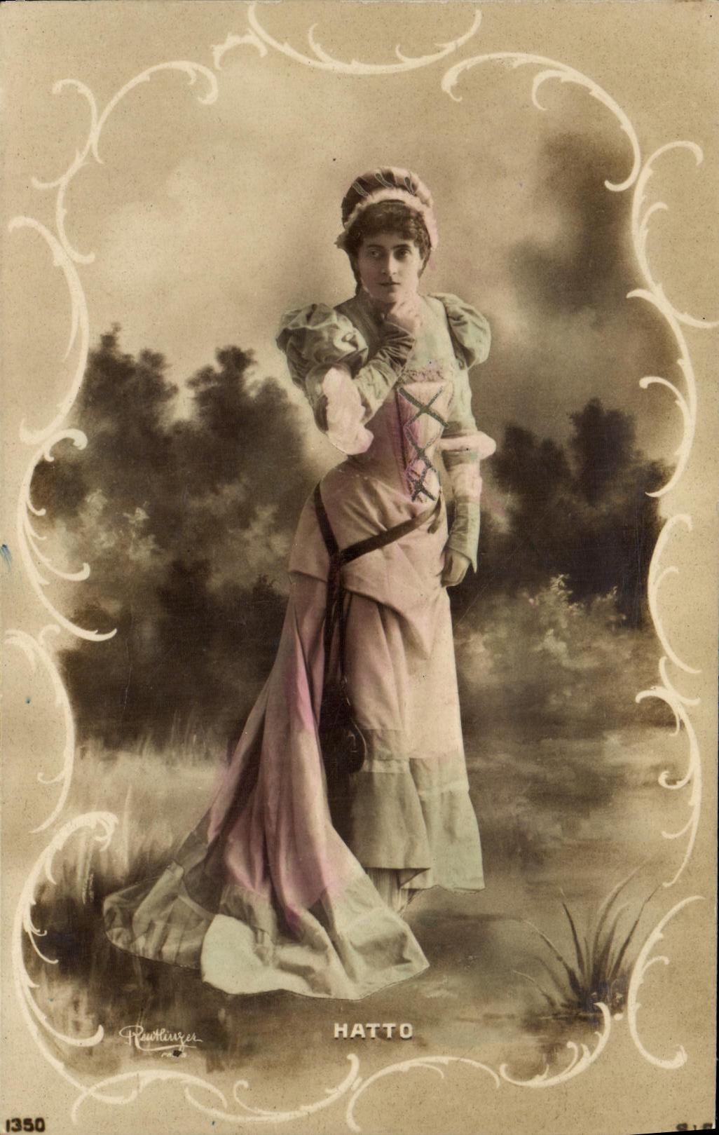 VINTAGE POSTCARD Fantasy Hatto Woman