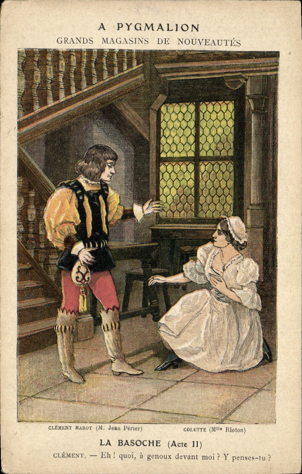 VINTAGE POSTCARD Pygmalion the basoche Boulevard Sebastopol bets