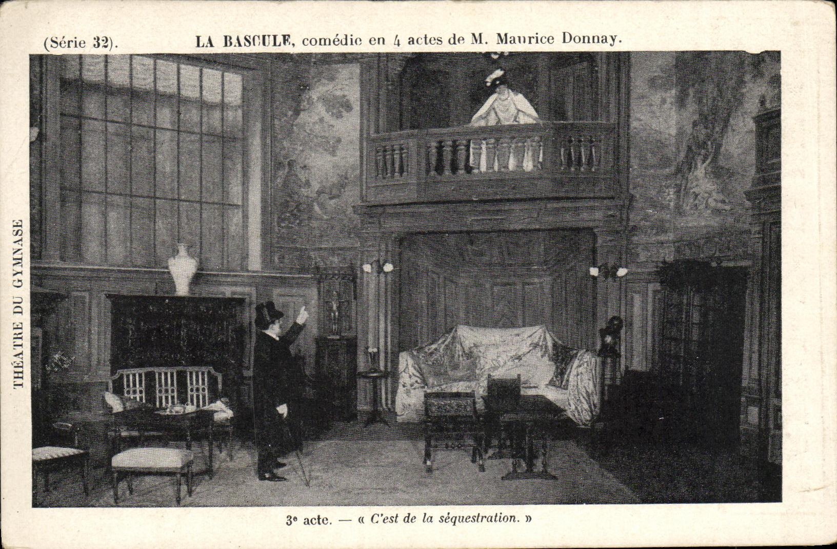 CPA La Bascule Comedie 