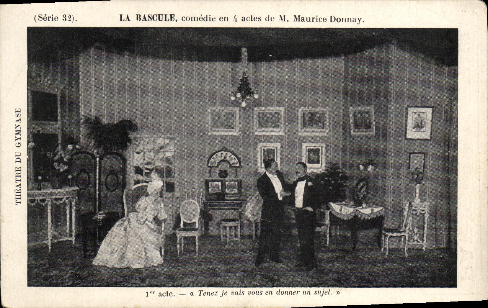 CPA La Bascule Comedie 