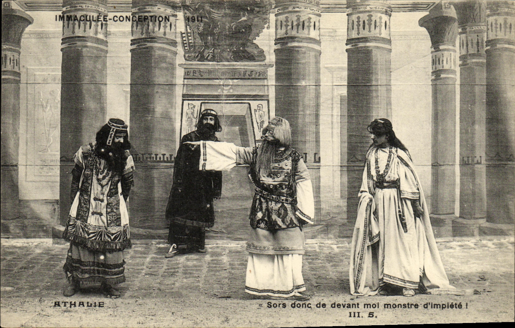 Teatro de Athalie de la POSTAL de la VENDIMIA