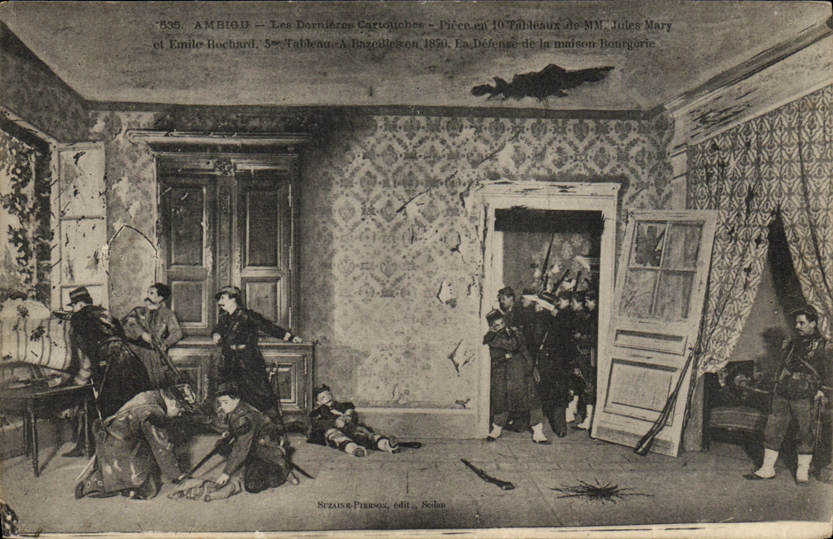 Teatro ambiguo de la POSTAL de la VENDIMIA los cartouches pasados Julio amry